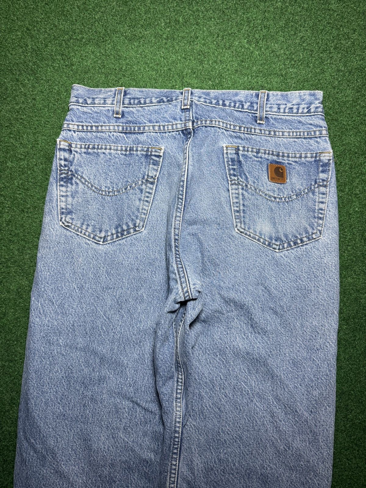 Carhartt Vintage 90s Carhartt Flannel Lined 34x33 Outdoor Work Jeans Size 34" / US 12 / IT 48 - 2 Thumbnail