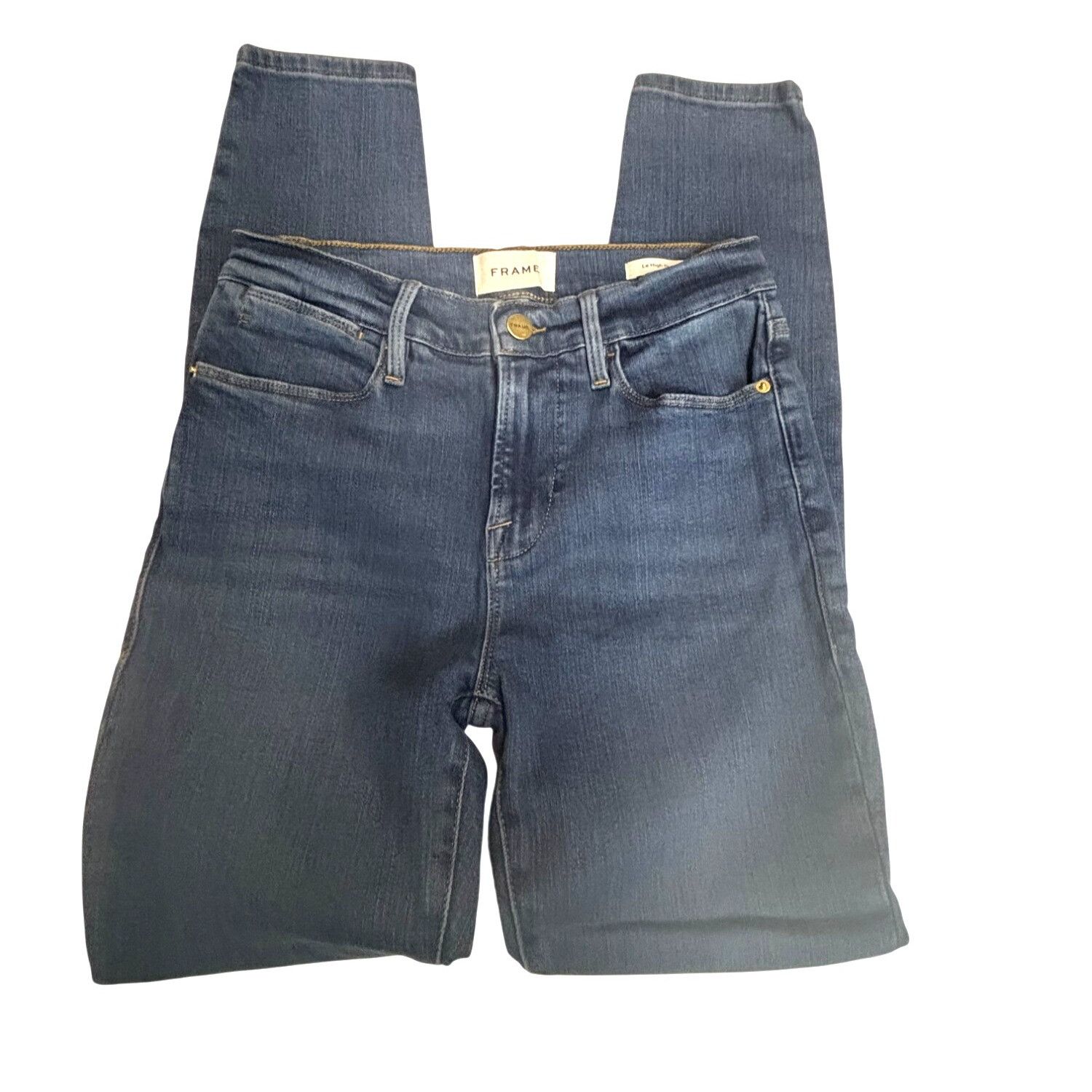 Frame FRAME Le High Skinny Jeans in Dublin Wash, Size 26 Size 26" / US 2 / IT 38 - 13 Thumbnail