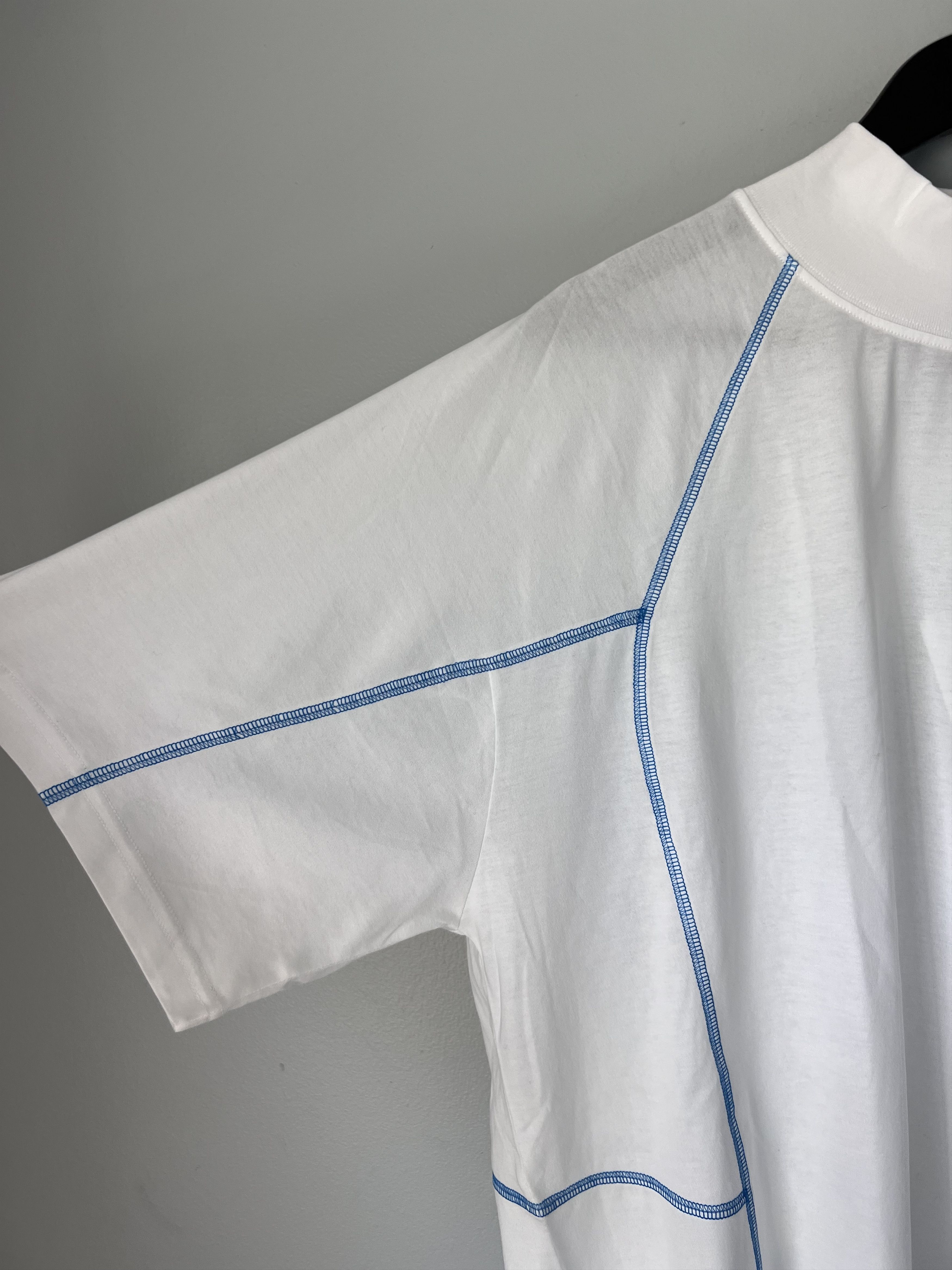 Calvin Klein 205W39NYC Calvin Klein 205W39NYC Jaws Mock Neck Tee in White Size US XL / EU 56 / 4 - 4 Thumbnail
