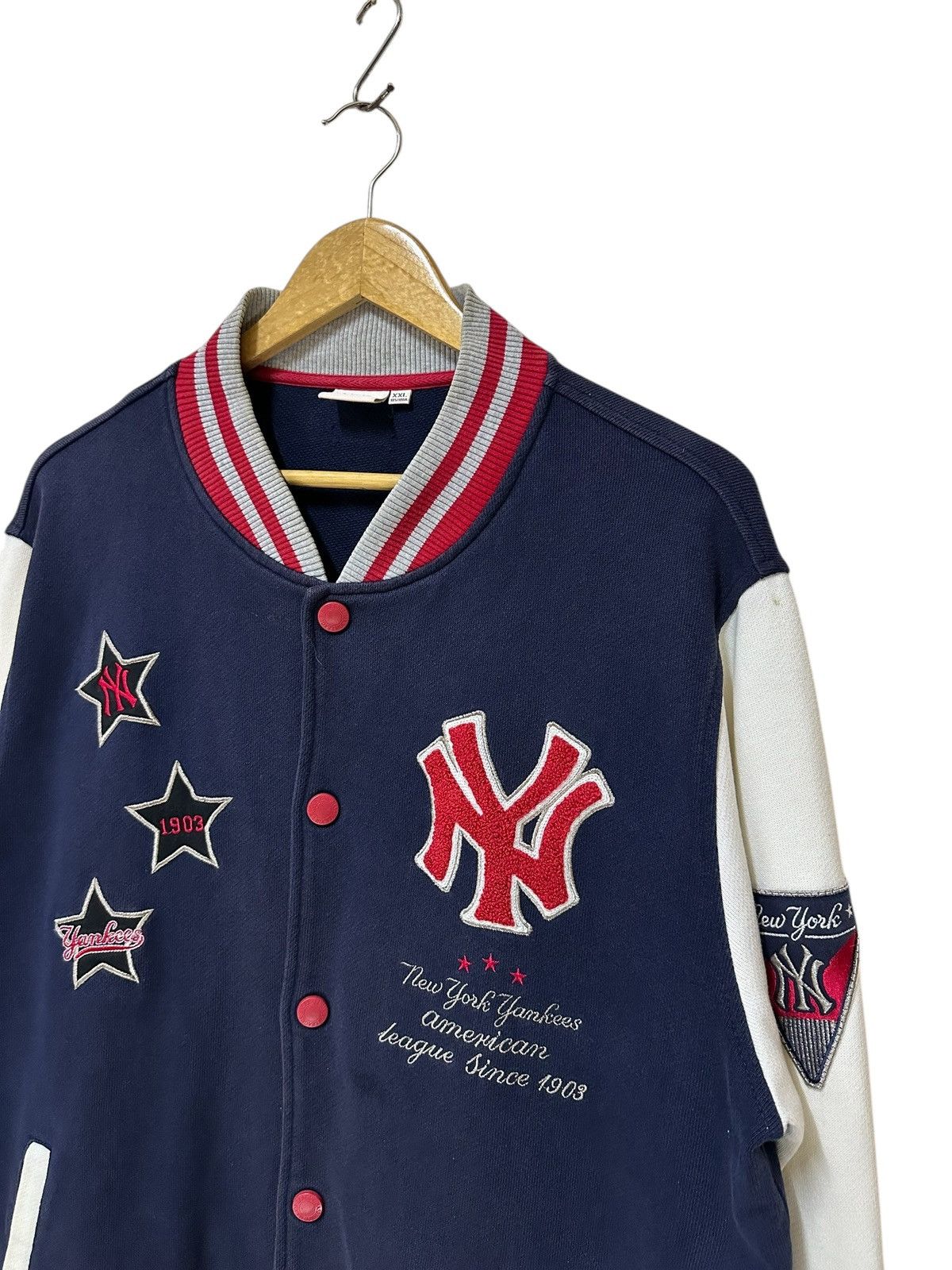New York Yankees New York Yankees Cotton Varsity Jacket Size US XL / EU 56 / 4 - 4 Thumbnail