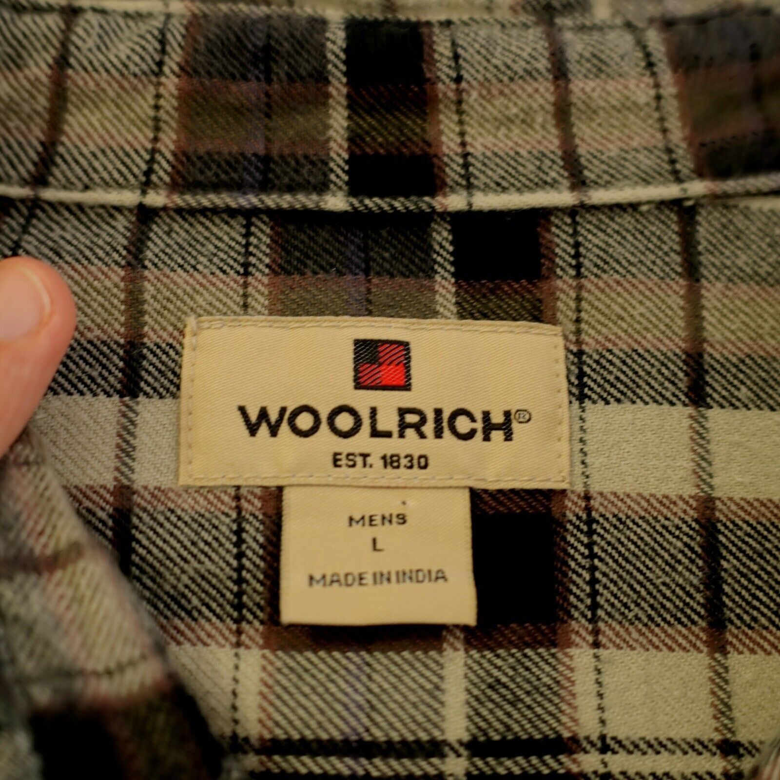 Woolrich Woolen Mills Woolrich Plaid Blue Tan Large Flannel Cotton Button Down Lon Size US L / EU 52-54 / 3 - 8 Thumbnail