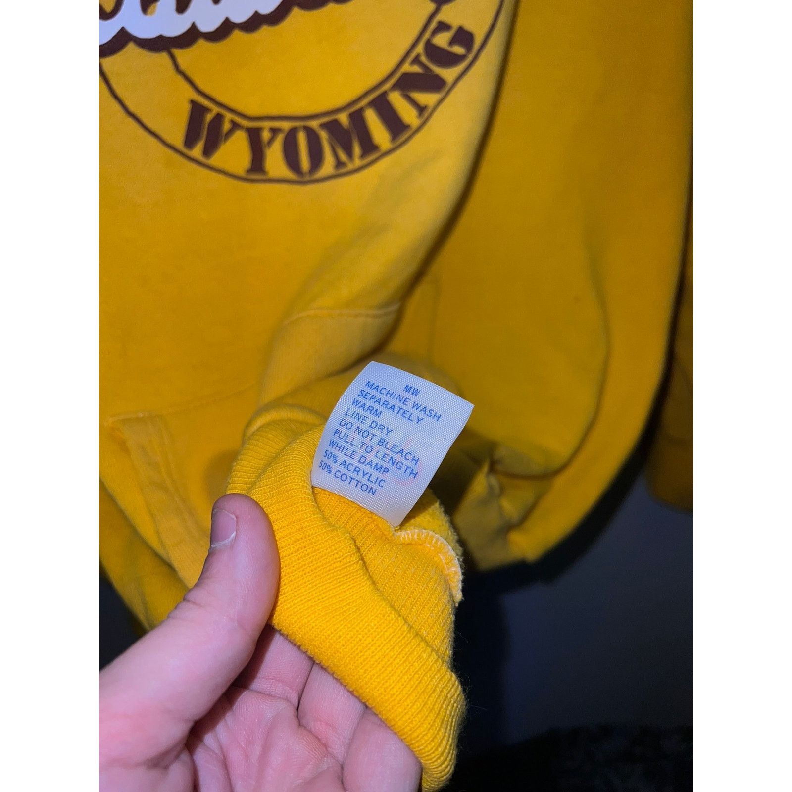 Vintage Vintage University Of Wyoming Hoodie Cowboys College 80s L Size US L / EU 52-54 / 3 - 9 Thumbnail