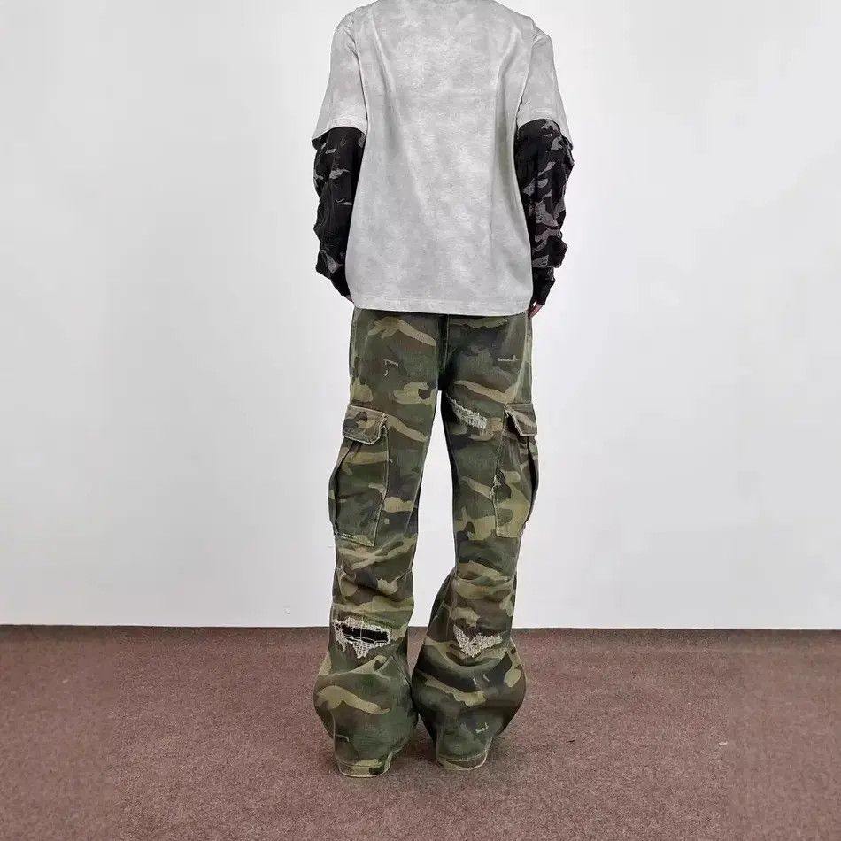 Japanese Brand Retro loose camouflage pocket jeans Size US 32 / EU 48 - 3 Thumbnail