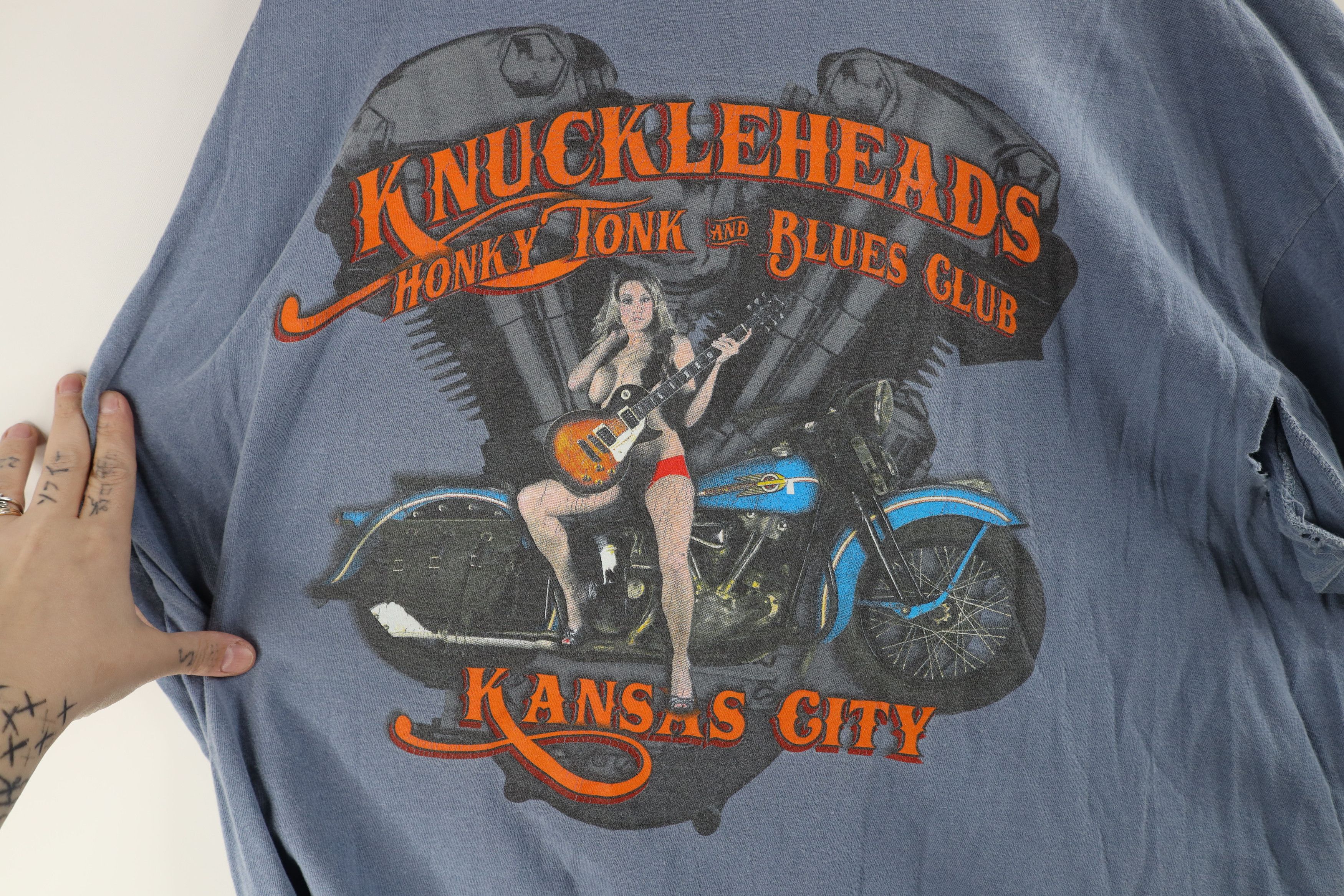 Vintage Vintage Knuckleheads Motorcycle Up Girl Long Sleeve Shirt Size US XL / EU 56 / 4 - 13 Thumbnail