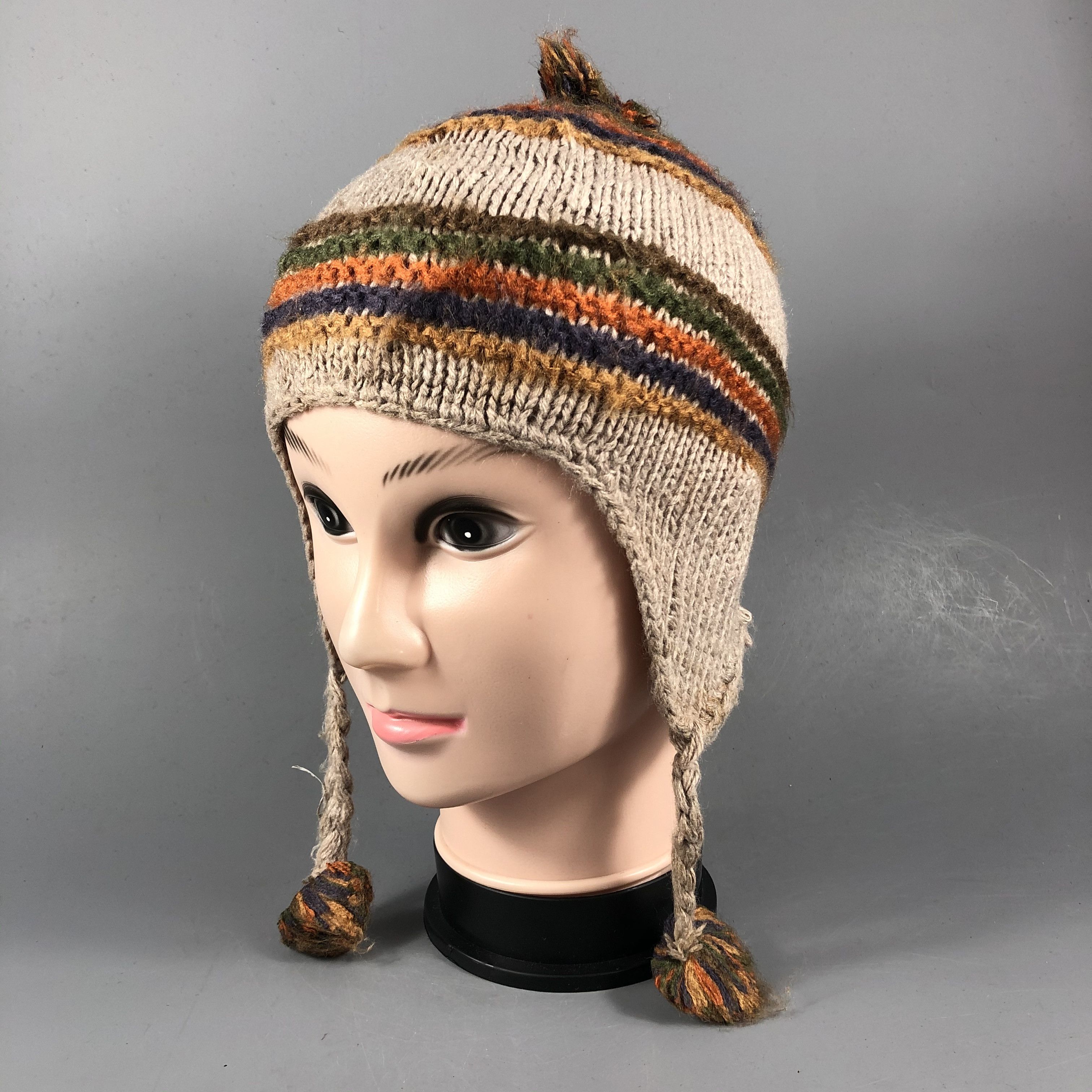 Japanese Brand Aurelia Kobe Crochet Earflap Beanie Size ONE SIZE - 2 Thumbnail