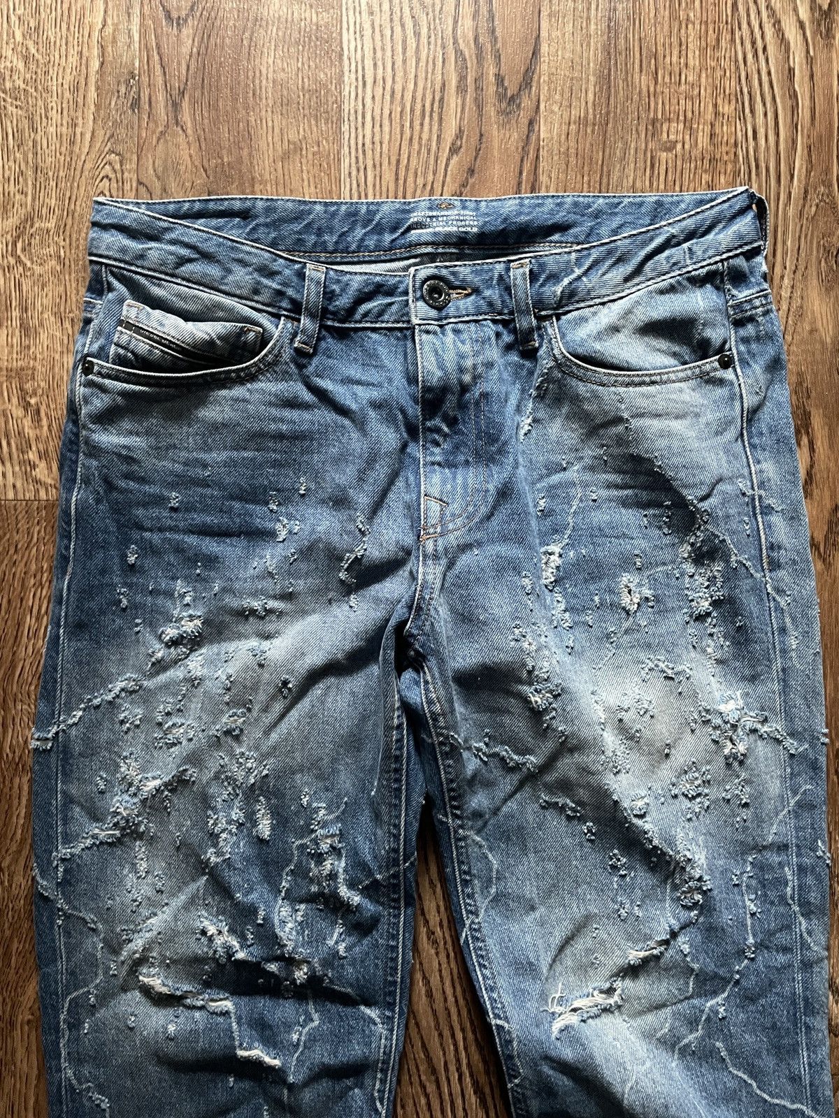 Diesel Diesel Black Gold Distressed Flared Denim Jeans Size US 28 / EU 44 - 3 Thumbnail