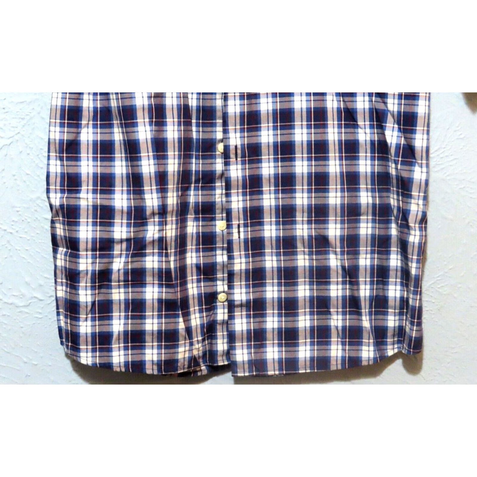 Peter Millar Peter Millar Shirt Button-Up Short Sleeve Plaid Cotton Multicolor Blue L Men Pocketed Casual Travel Regular Shirt Size US L / EU 52-54 / 3 - 2 Thumbnail