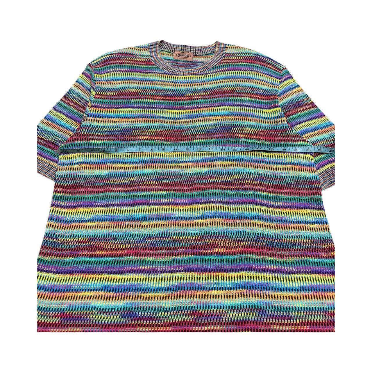 Missoni Vtg🔥Missoni Static Multicolor Knitted Tee Made In Italy Size US M / EU 48-50 / 2 - 16 Thumbnail