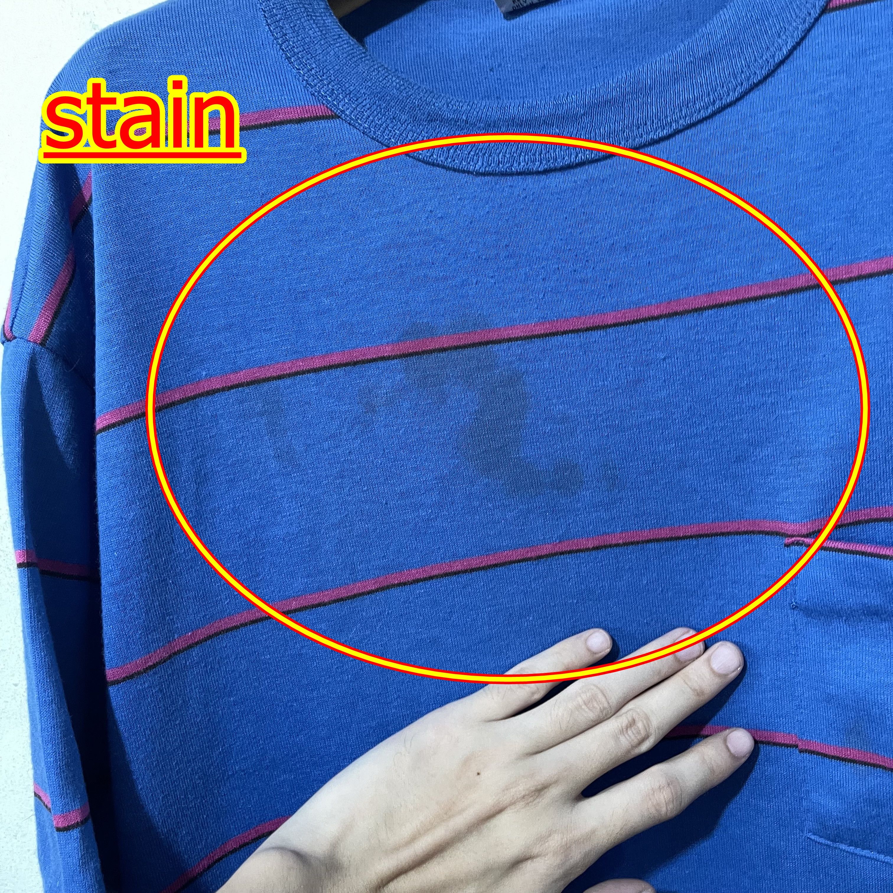 Vintage Vintage 90s Striped Pocket Tee Size US XL / EU 56 / 4 - 6 Thumbnail