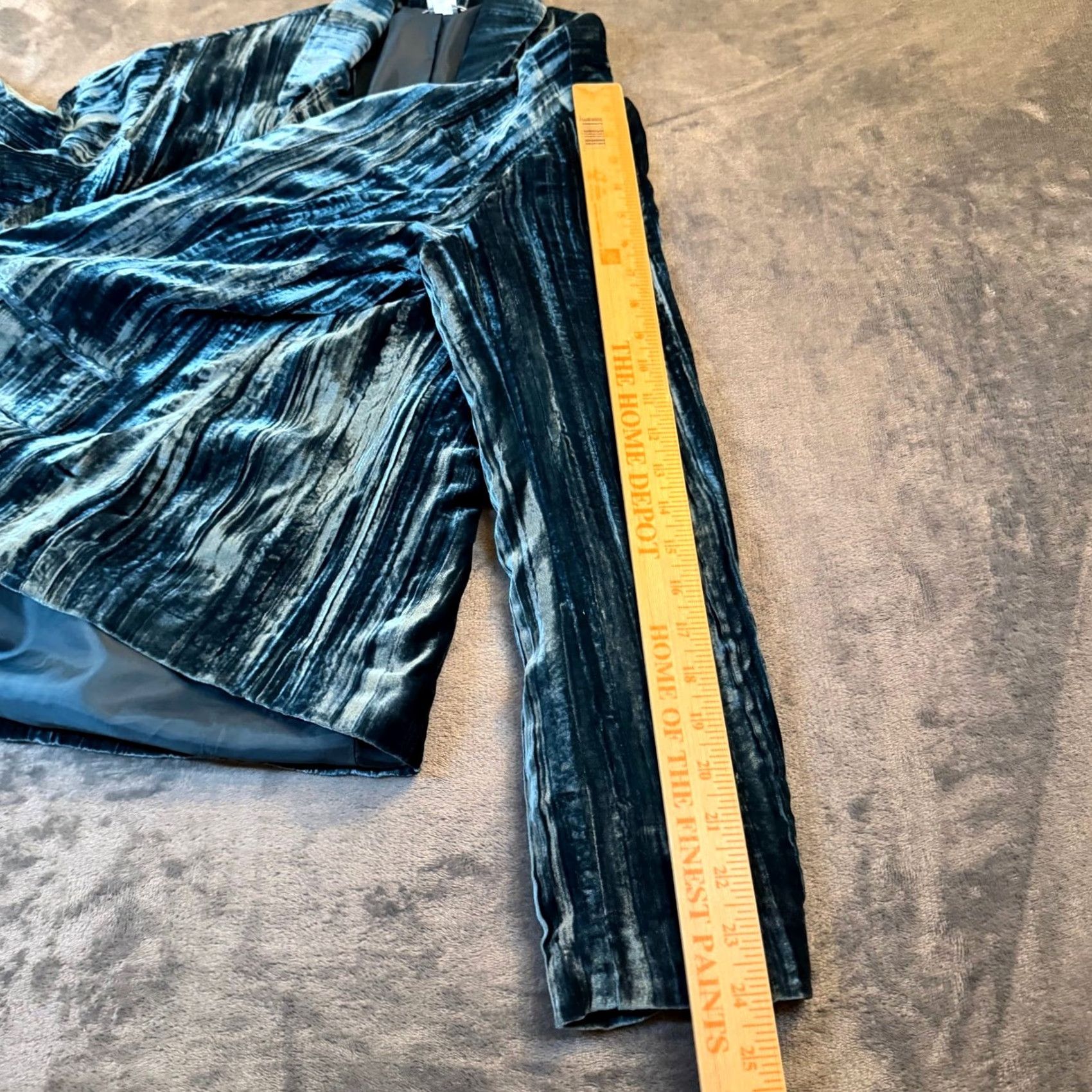 Vintage Chicos Silk Blend Velvet Blazer Teal Blue Button Front Jacket Womens Size 2 Size XS / US 0-2 / IT 36-38 - 7 Thumbnail