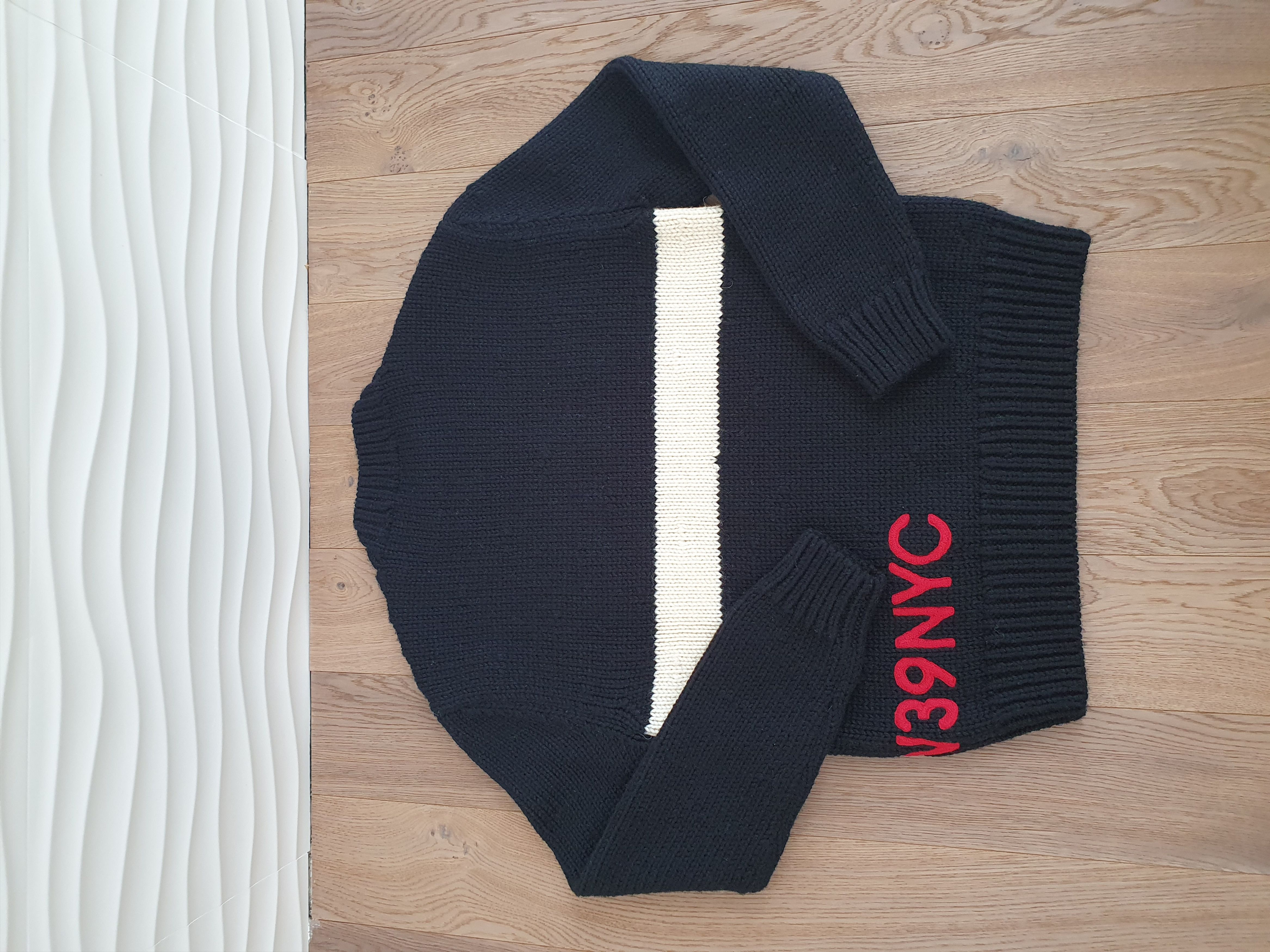 Calvin Klein 205W39NYC × Raf Simons 800$ Retail! DSWT Heavy Wool Logo Knit Sweater by Raf Simons Size US M / EU 48-50 / 2 - 5 Thumbnail