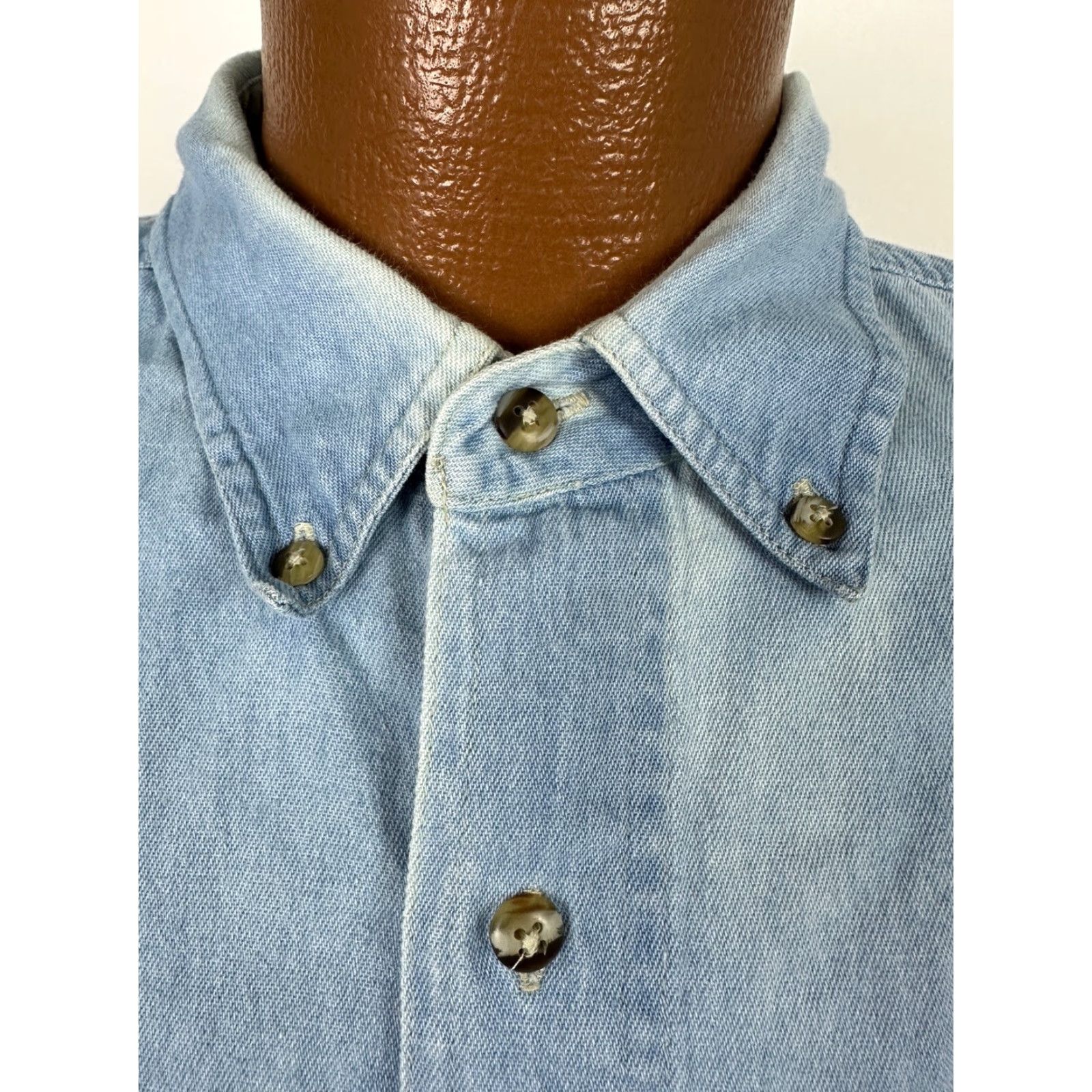 Denime VINTAGE Ocean Downs Denim Shirt Men L Blue 90s Casual Button-Up Horse Racing Track Casual Mens Shirt Denim Size US L / EU 52-54 / 3 - 5 Thumbnail