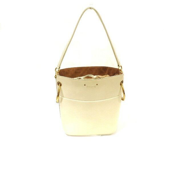 Chloe Chloe Roy Medium Bucket Bag Leather Tote Bag in Beige, Women's