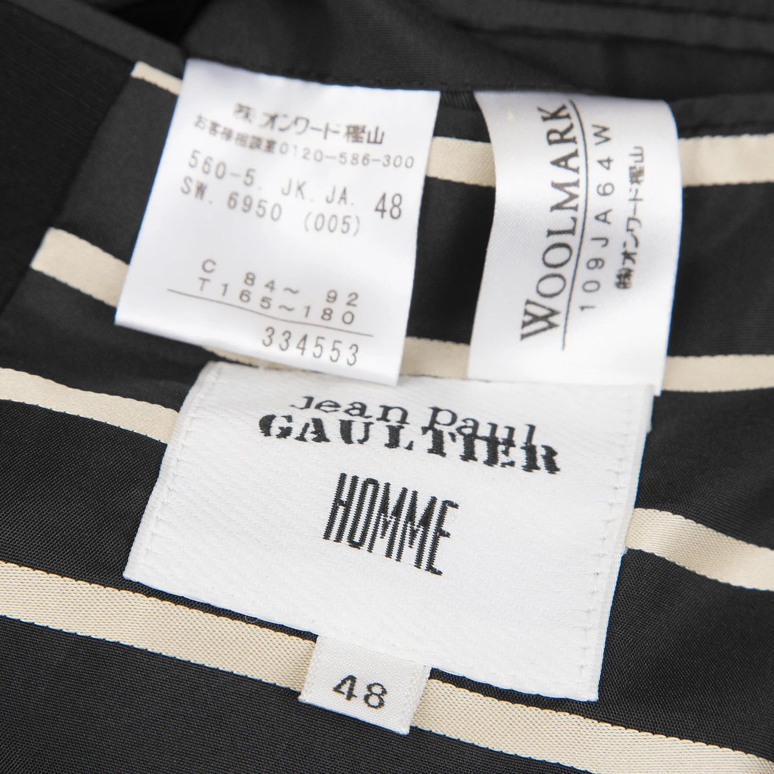Jean Paul Gaultier Wool 3-Button Jacket in Black, Size 48 Size US M / EU 48-50 / 2 - 18 Thumbnail