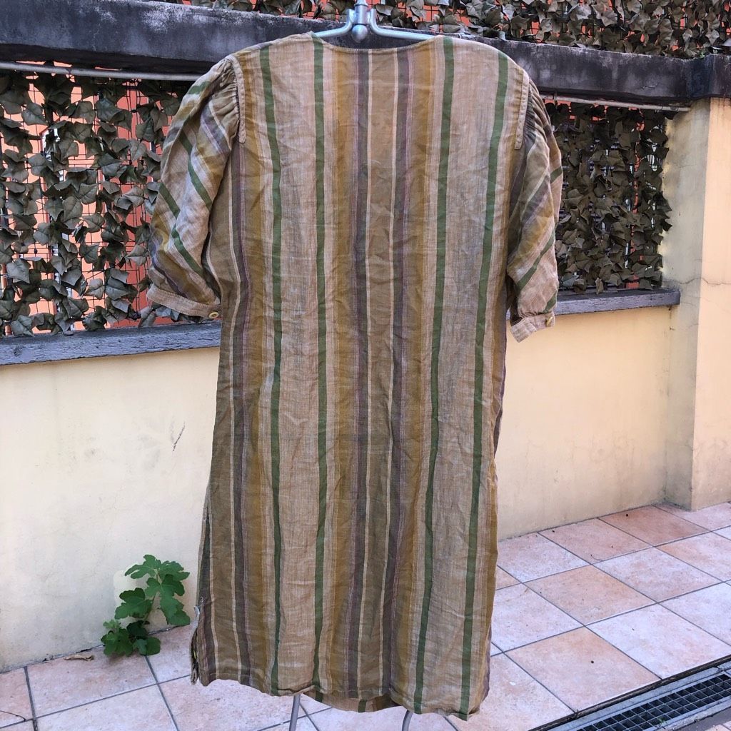 Other Luisa Spagnoli Linen Italian Dress in Neutral Stripes, Size Size M / US 6-8 / IT 42-44 - 2 Thumbnail