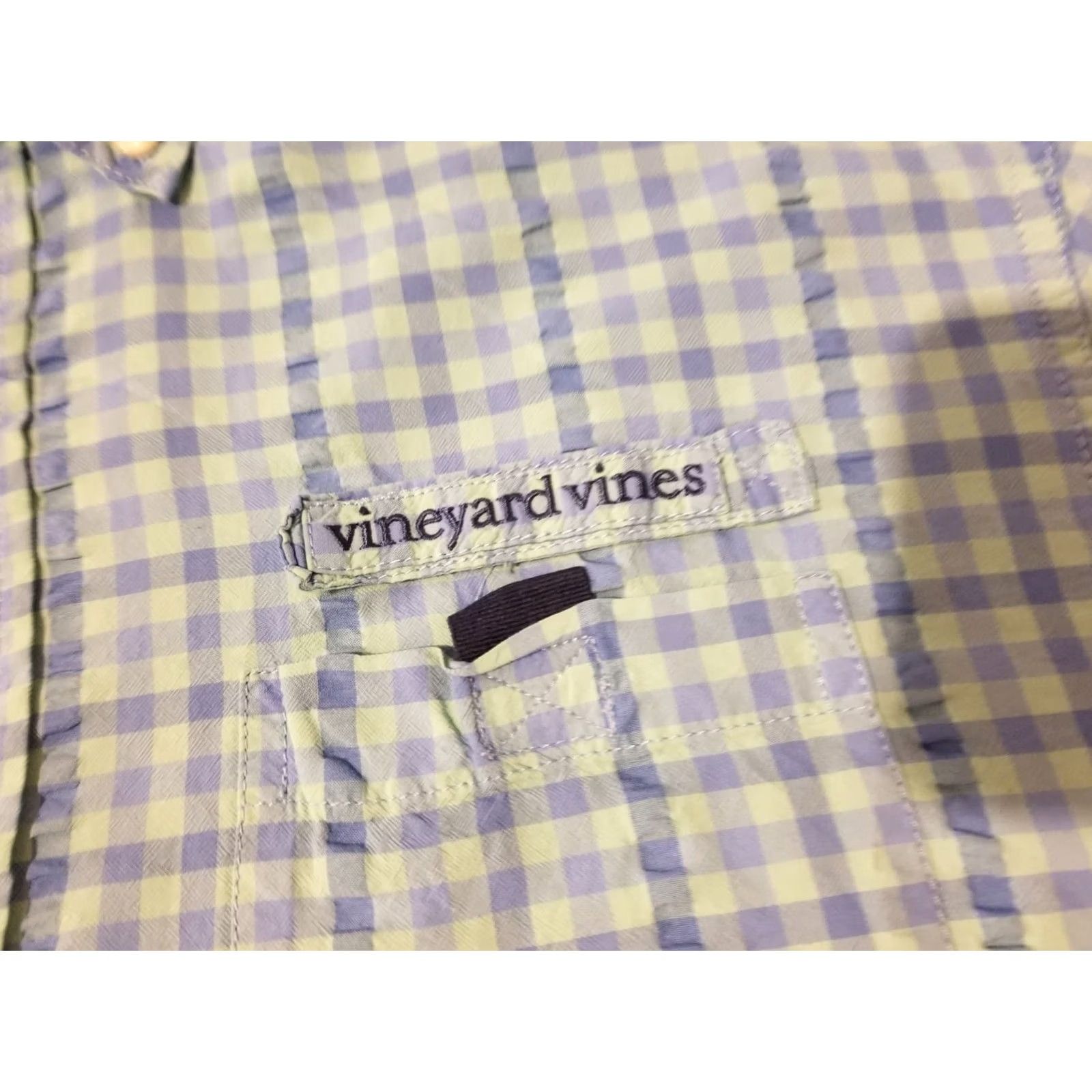 Vineyard Vines Mens vineyard vines Blue Button Shirt M Medium Size 40R - 3 Thumbnail
