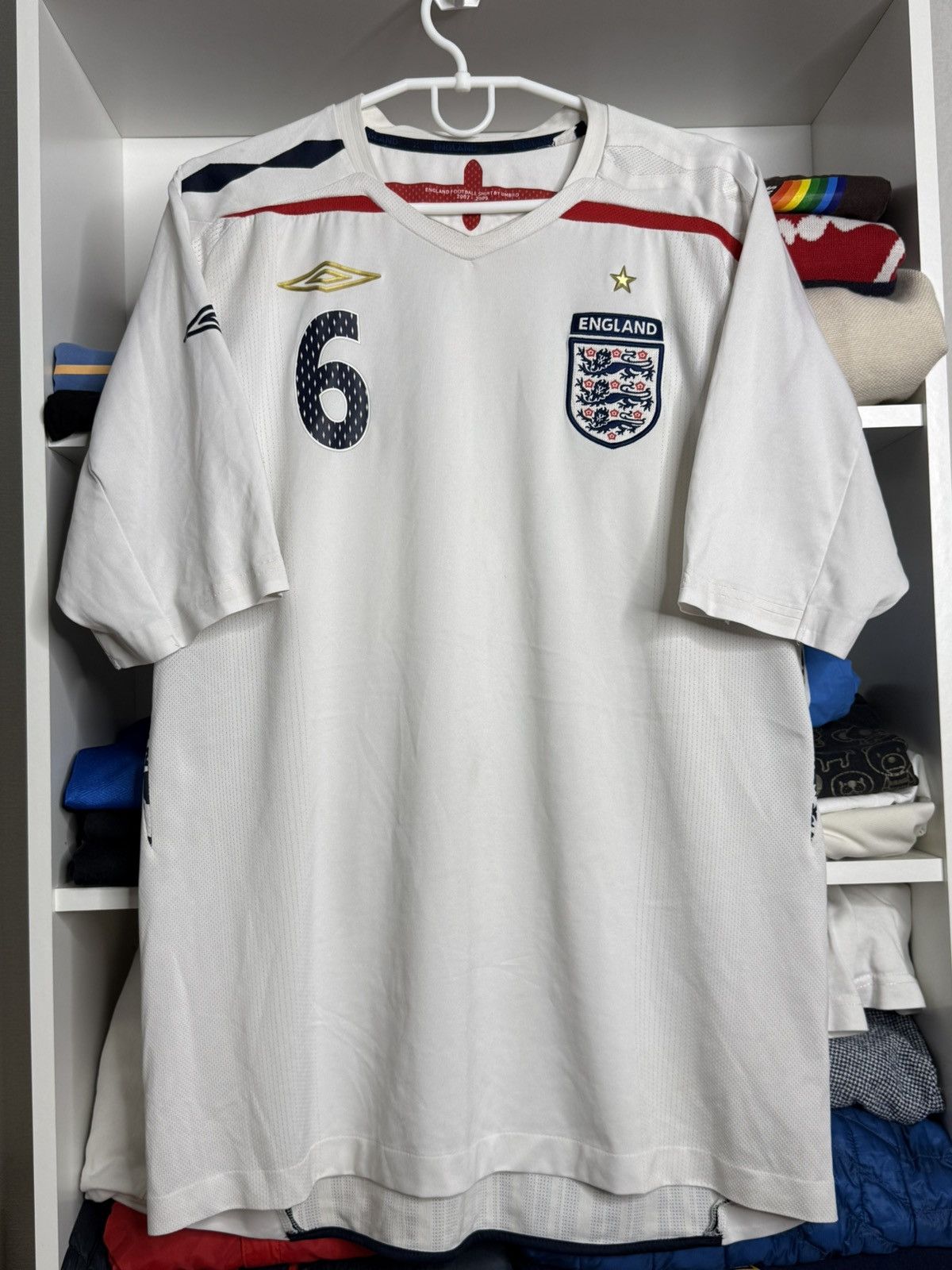 Umbro Vintage 2007-2009 England Umbro #6 Terry jersey size XL Size US XL / EU 56 / 4 - 2 Thumbnail