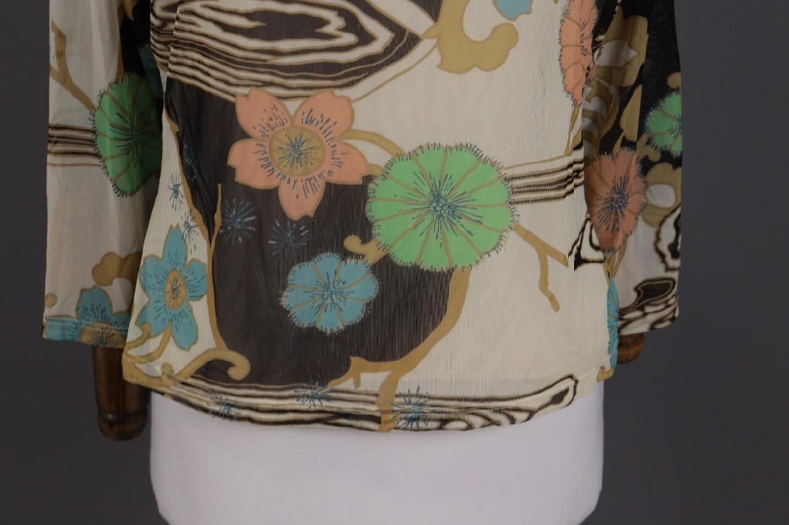 Polo Ralph Lauren Laurel Multicolor Mesh Floral Summer Long Sleeve Top Shirt Size M / US 6-8 / IT 42-44 - 3 Thumbnail