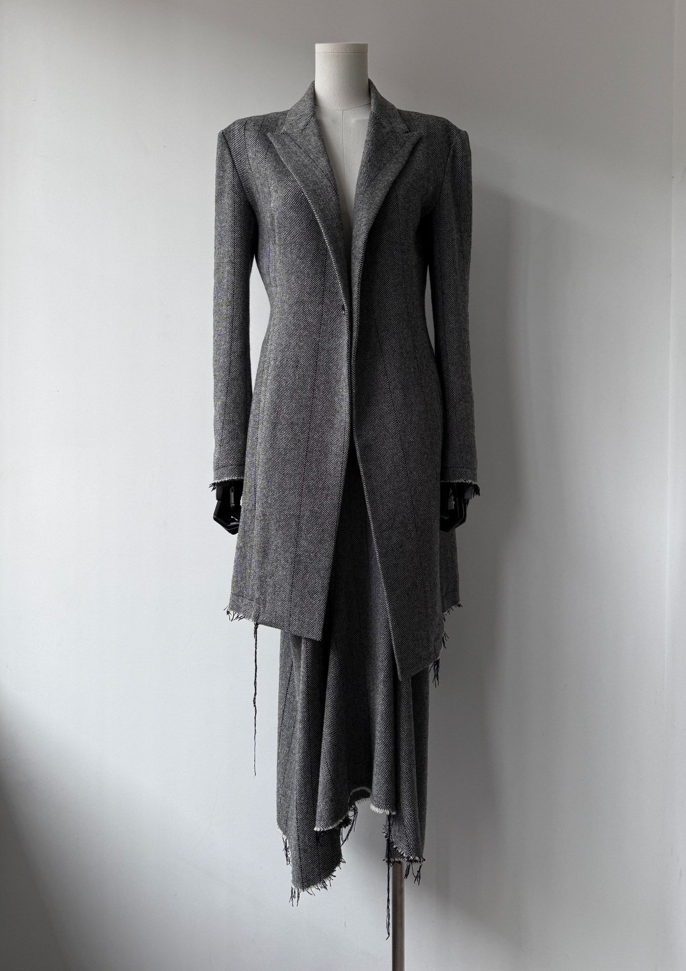 Y's Yohji Yamamoto Y's 23AW Herringbone Peplum Suit Set Size M / US 6-8 / IT 42-44 - 1 Thumbnail