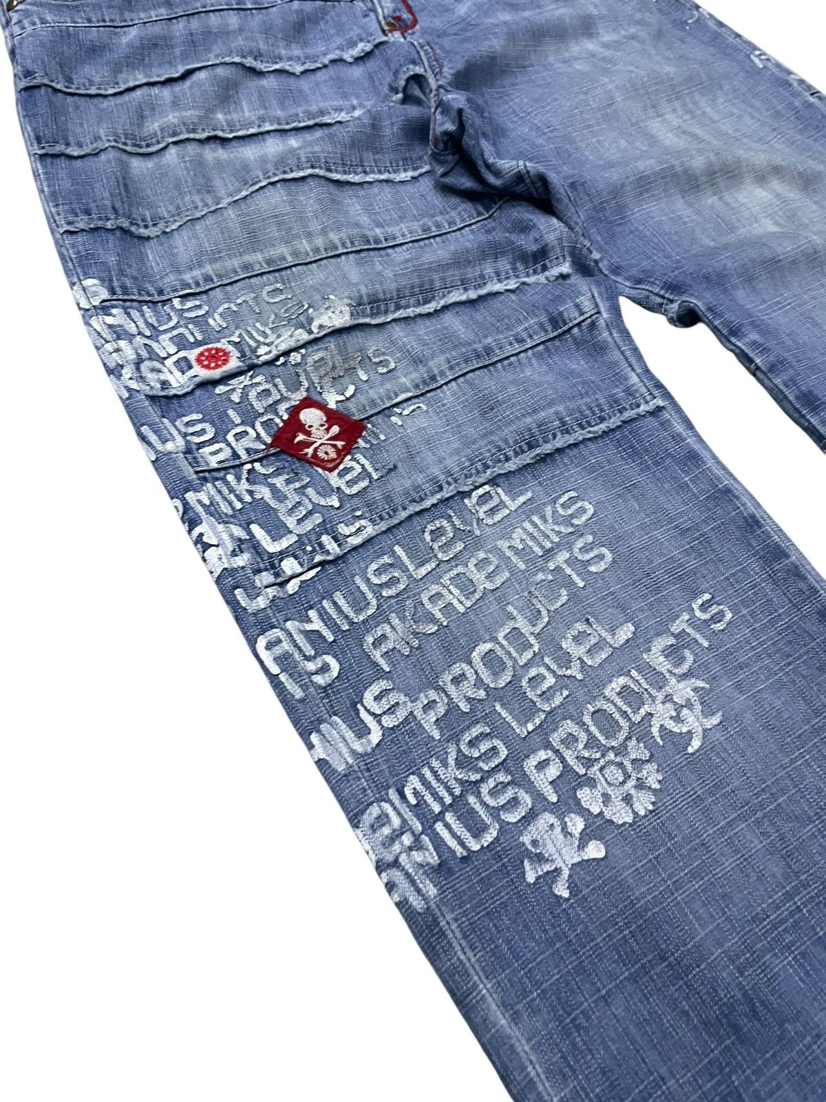Akademiks × JNCO × Southpole Vintage Akademiks layered Paneled Poems Baggy Loose Jeans Size US 34 / EU 50 - 13 Thumbnail