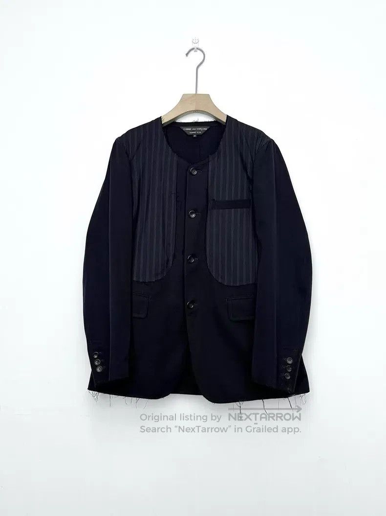 Comme des Garcons Comme Des Garcons Deconstructing a ripped striped wool sui Size US M / EU 48-50 / 2 - 2 Thumbnail