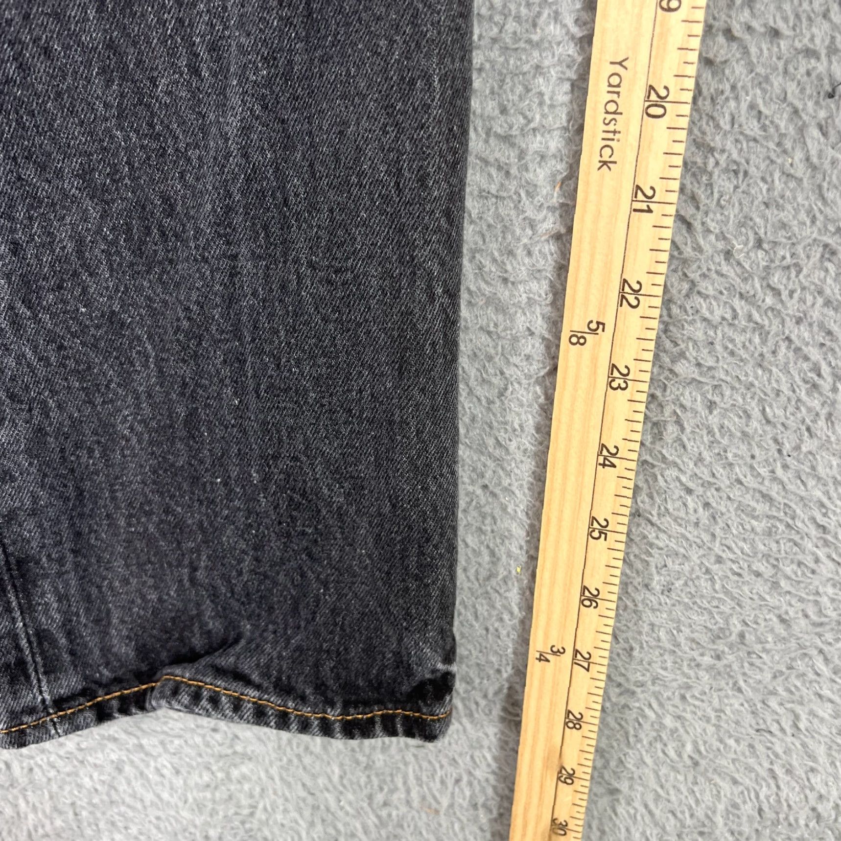Levi's Levi's 501 Jeans Men 29x28 Black Denim Straight Leg Button Fly Casual Pants Size US 29 - 4 Thumbnail