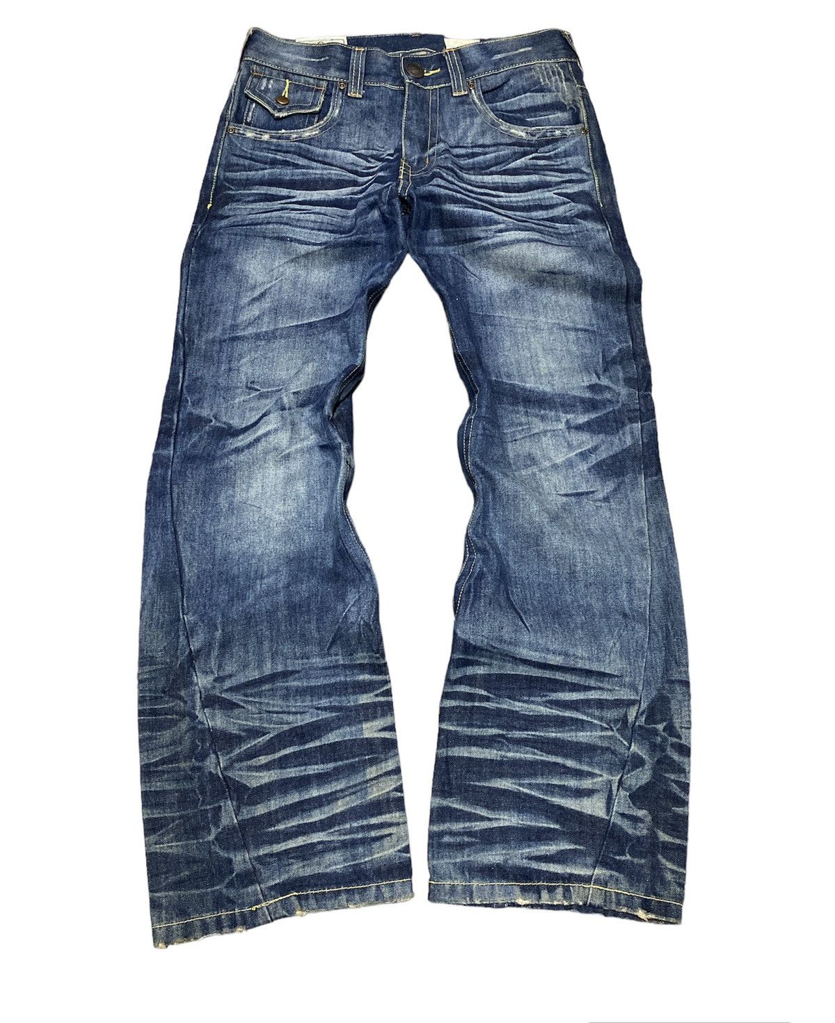 image of BaggyVintage America & First Stripes Baggy Pants in Blue, Men's (Size 30)