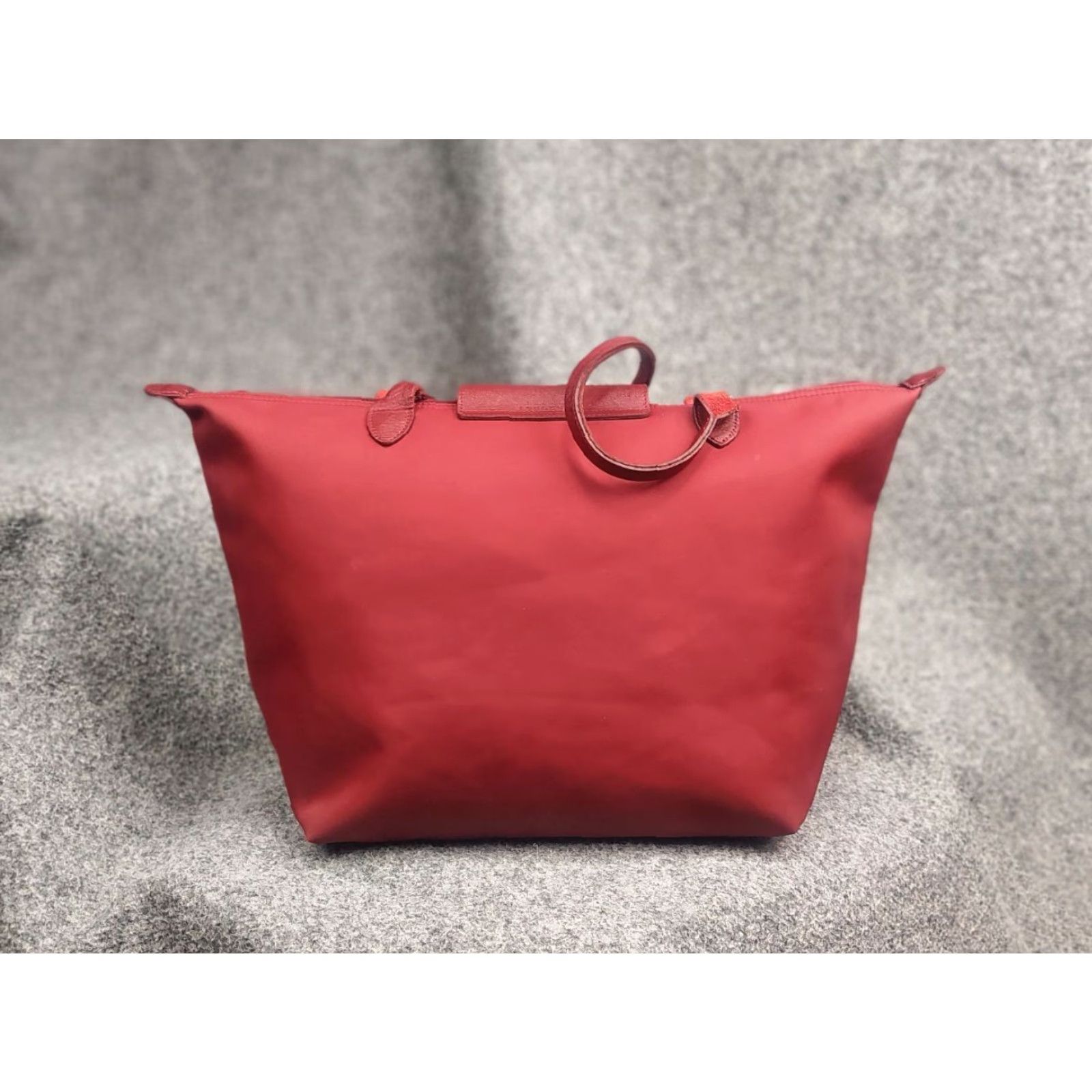 Longchamp Longchamp Le Pliage Néo wine red-colored nylon and leather tote bag Handbag Size ONE SIZE - 7 Thumbnail