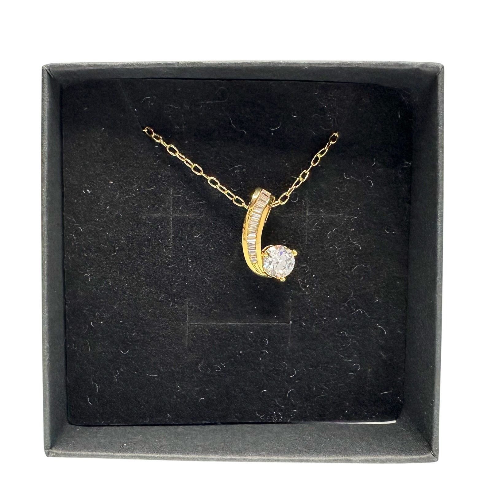 Other Pretty 18kt Gold Plated Topaz and Zirconia Swirl Necklace Size ONE SIZE - 14 Thumbnail