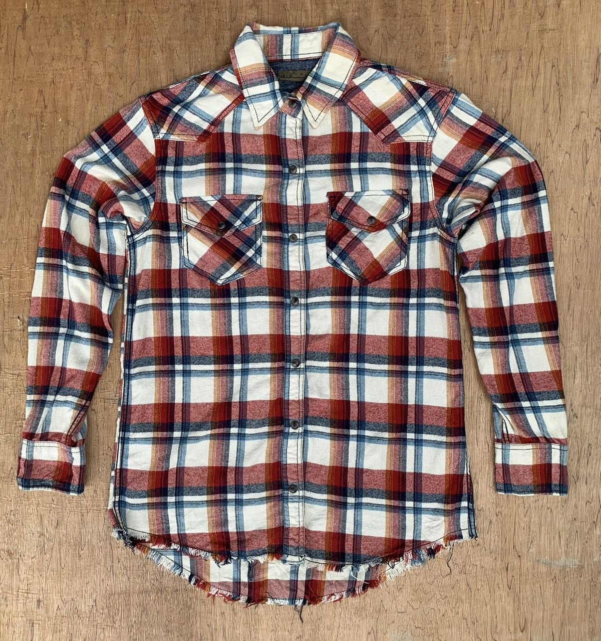 If Six Was Nine Rare Goa Snap Buttons Plaid Tartan Flannel Shirt Size US M / EU 48-50 / 2 - 4 Thumbnail