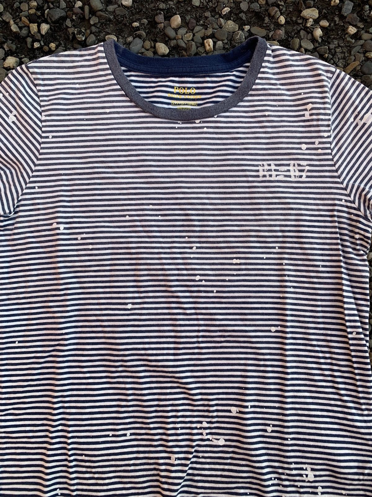 Polo Ralph Lauren Polo Ralph Lauren RL-67 Striped Paint Splatter T-Shirt Size S / US 4 / IT 40 - 2 Thumbnail