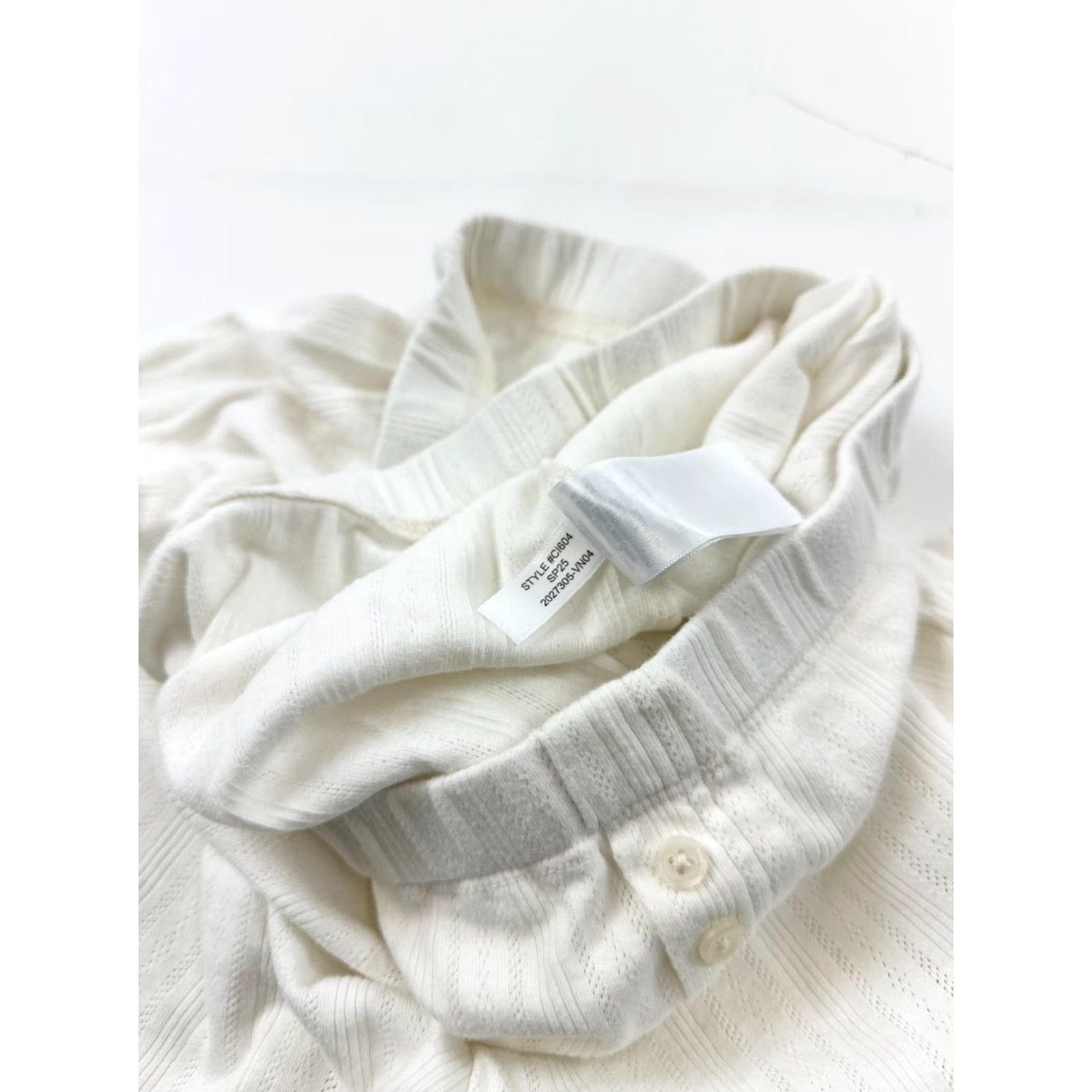 J.Crew VINTAGE J.Crew Women's Pajama Shorts Plus 3X Ivory Sleepwear 2" Inseam Size 40" / US 18 - 5 Thumbnail
