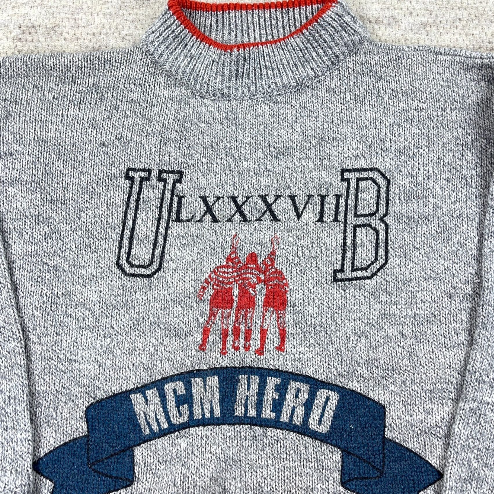 Vintage VINTAGE Union Bay Sweater Shirt Adult Men XL Gray 80s 90s Chunky-Knit Logo Modern Retro Mens Size US XL / EU 56 / 4 - 2 Thumbnail