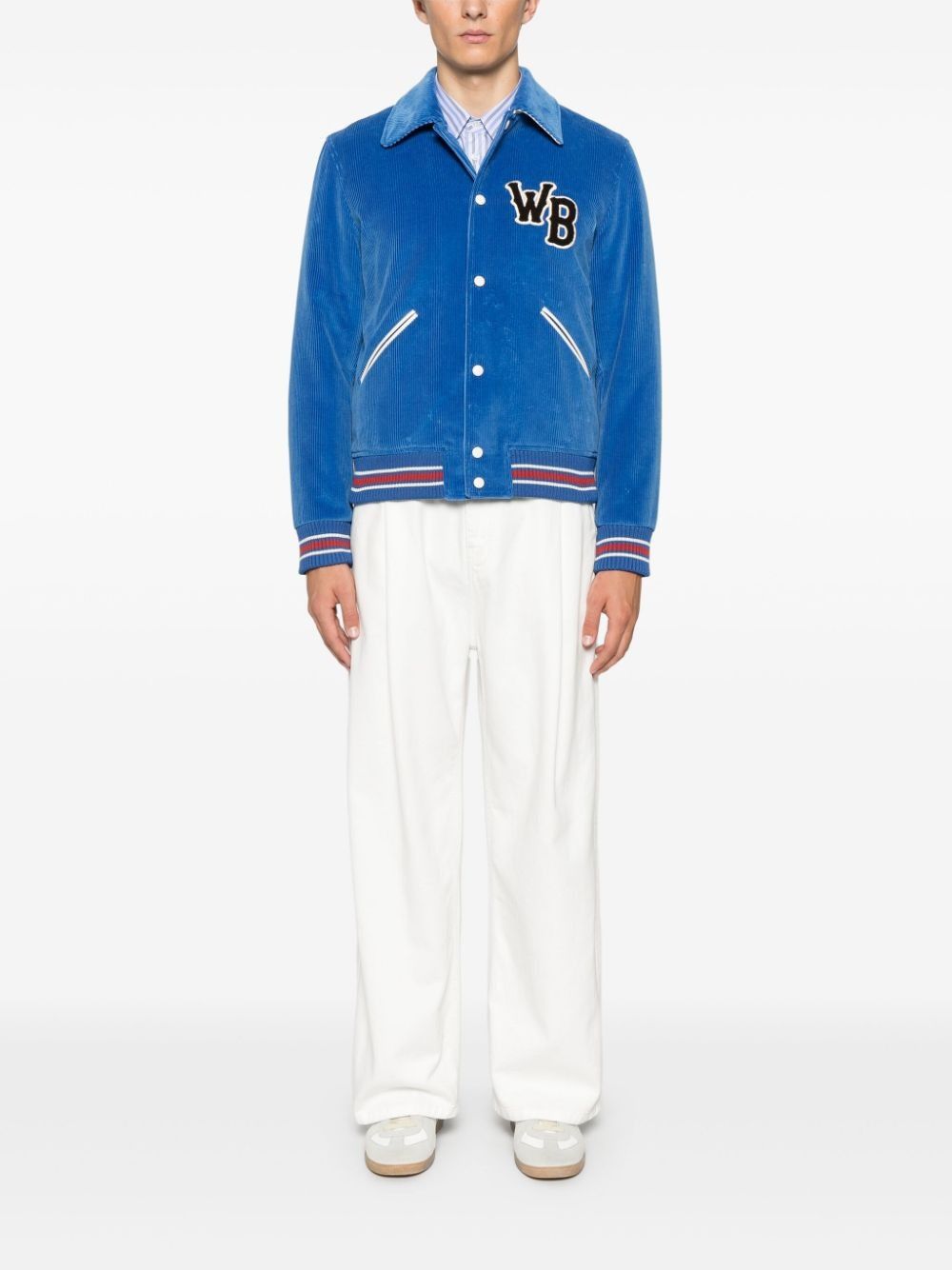 Wales Bonner o1mle0825 Homecoming Varsity Jacket in Blue Size US M / EU 48-50 / 2 - 2 Thumbnail