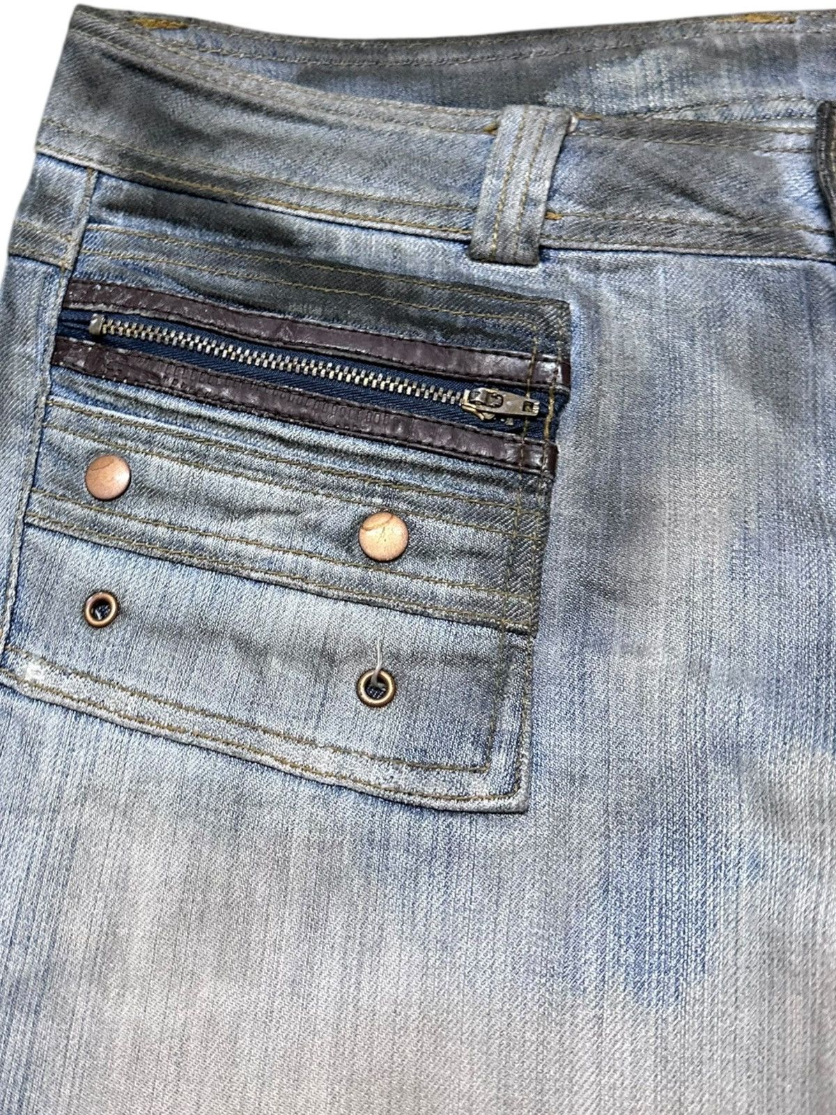 Japanese Brand Vintage Pozzyrap Flare Bootcut Ignite Flame Bush Pants Denim Size US 32 / EU 48 - 3 Thumbnail