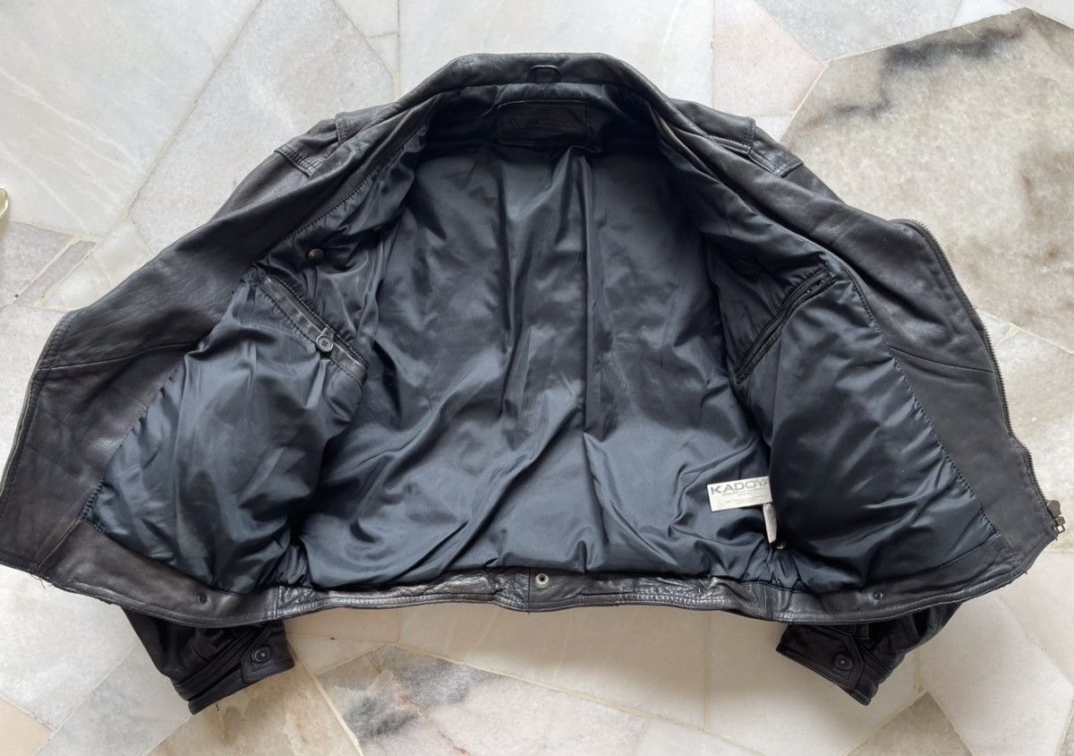 Kadoya Rare 90s Kadoya Leather Motorcycle Jacket Size US M / EU 48-50 / 2 - 13 Thumbnail