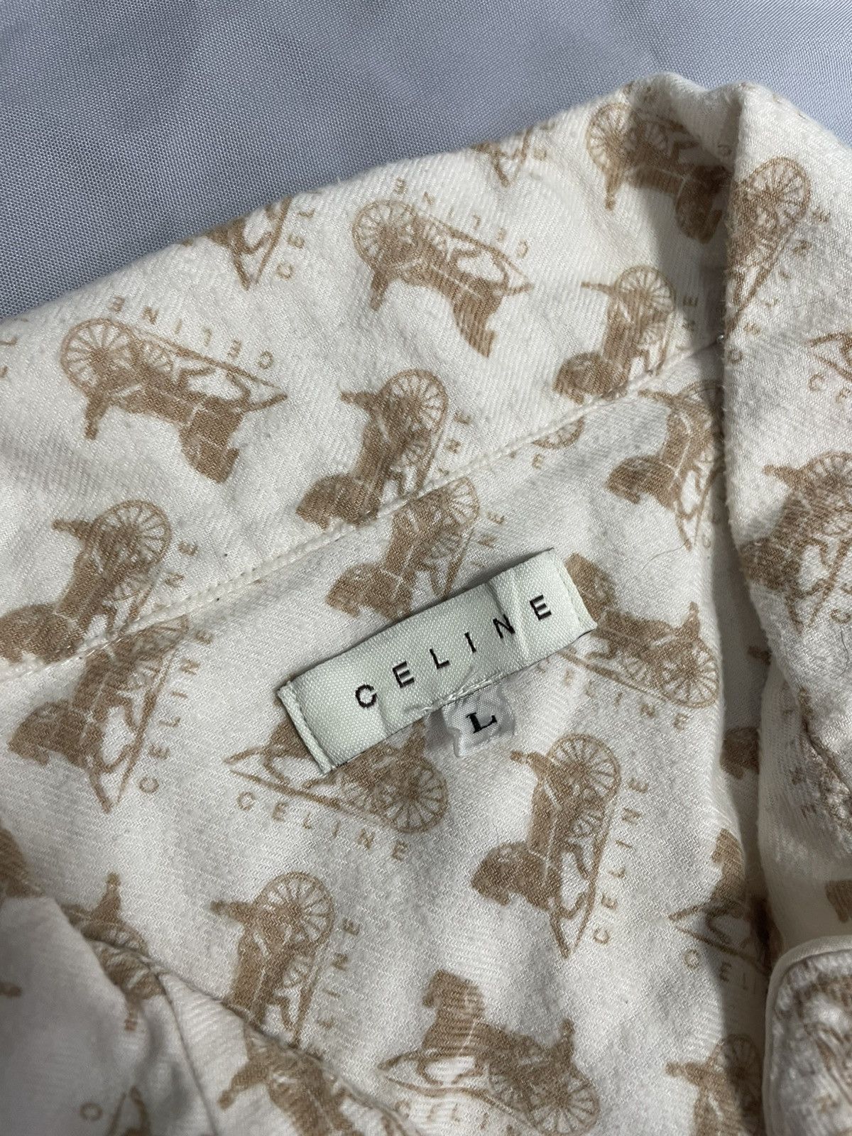 Celine Celine Pajamas Shirt Monogram vintage logo Size L / US 10 / IT 46 - 5 Thumbnail