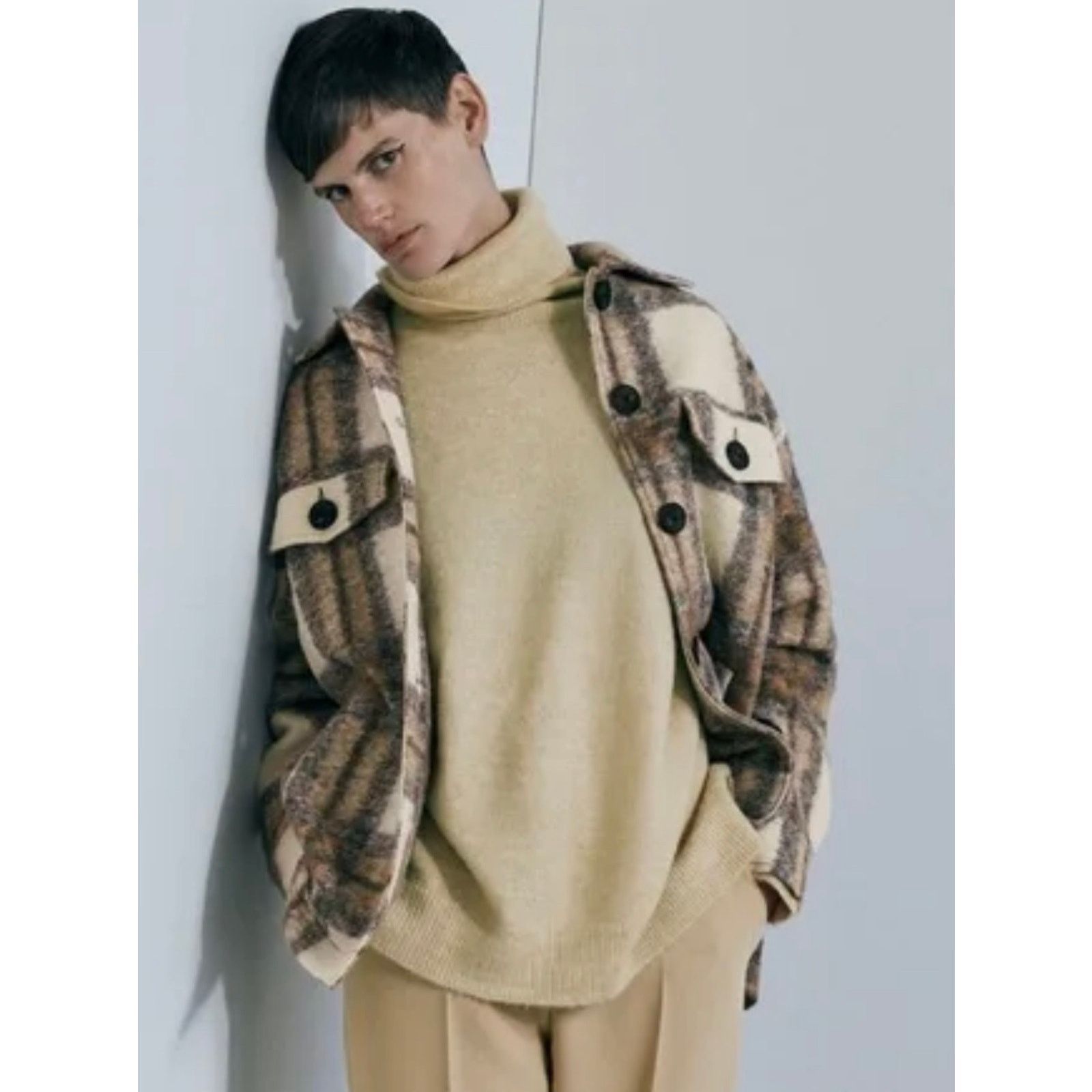 Zara NWOT Zara Wool Oversized Plaid Shacket Overshirt M Size M / US 6-8 / IT 42-44 - 1 Thumbnail