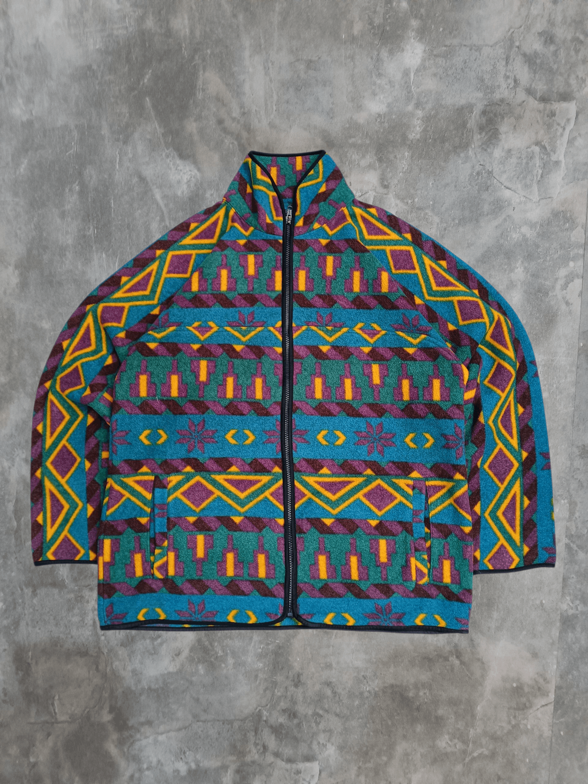 Vintage Vintage 90s Woolrich Street Of Brokolyn Fleece Jacket Size L Size US L / EU 52-54 / 3 - 1 Thumbnail