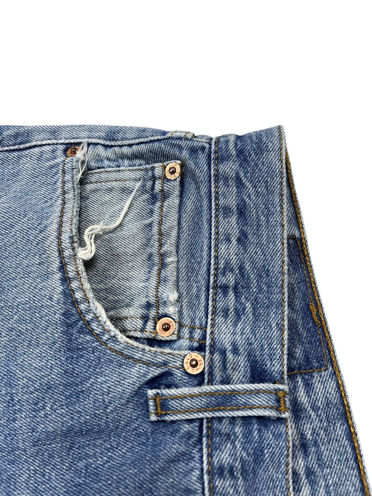 Death Grips Death Grips Custom Made Jeans On Vintage Levi’s 501 Size US 36 / EU 52 - 21 Thumbnail