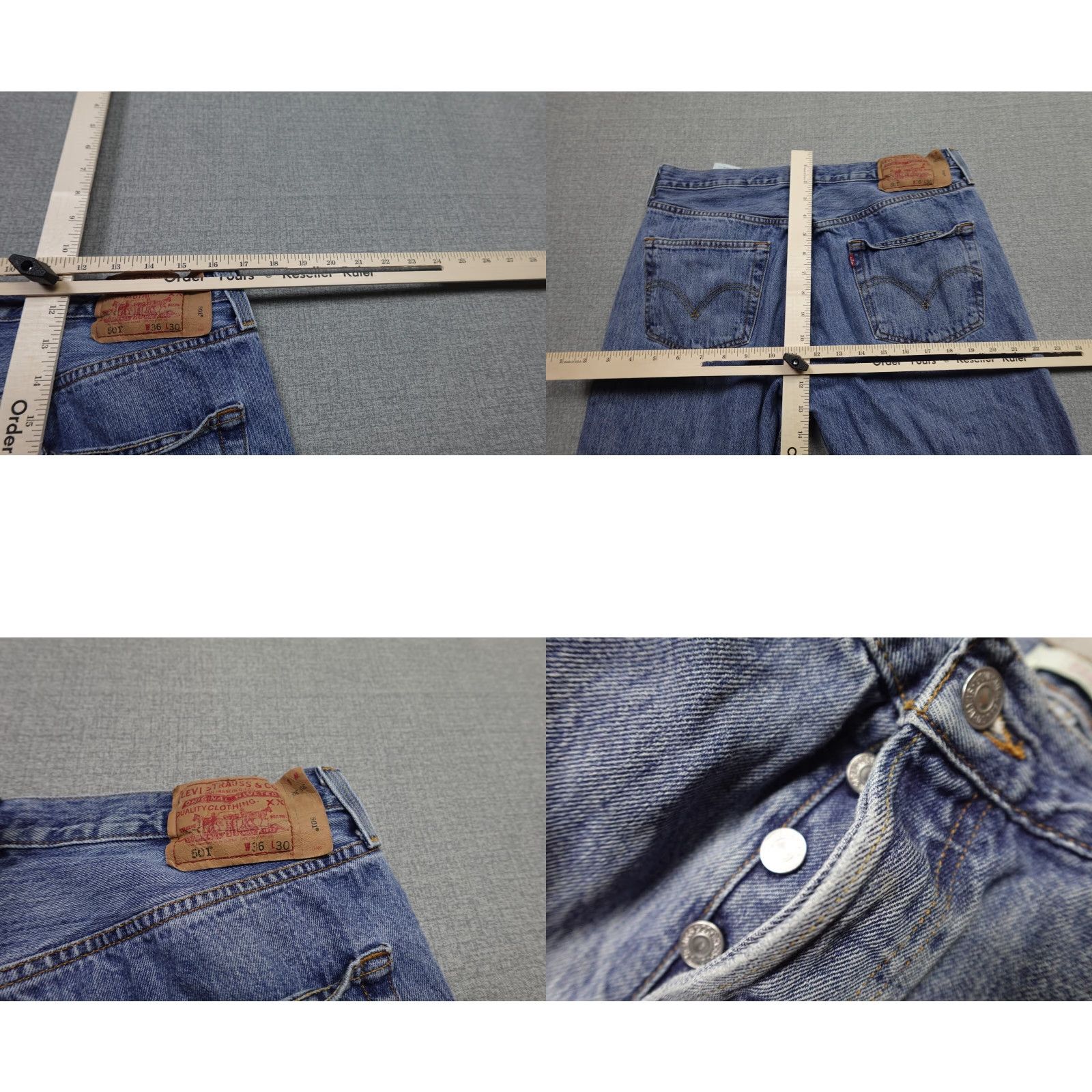 Levi's Levi's 501 Jeans Mens 34x30 Blue Relaxed Fit Denim Straight Pocket Men's Jeans Cowboy Western Vintage Size US 34 / EU 50 - 8 Thumbnail
