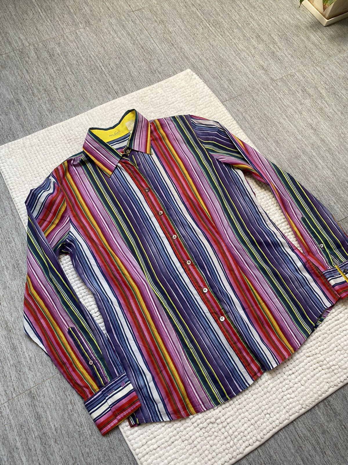 Designer × Van Van Laack Embroidered Logo Striped Abstract Shirt y2k luxury Size M / US 6-8 / IT 42-44 - 11 Thumbnail