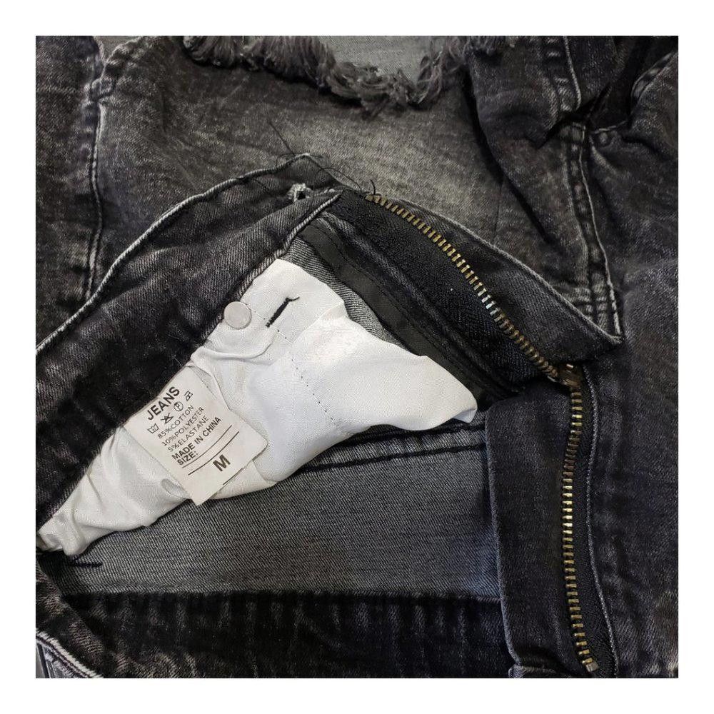 Designer CT121 Girls Black Distressed Denim Jeans Medium Size US 26 / EU 42 - 3 Thumbnail