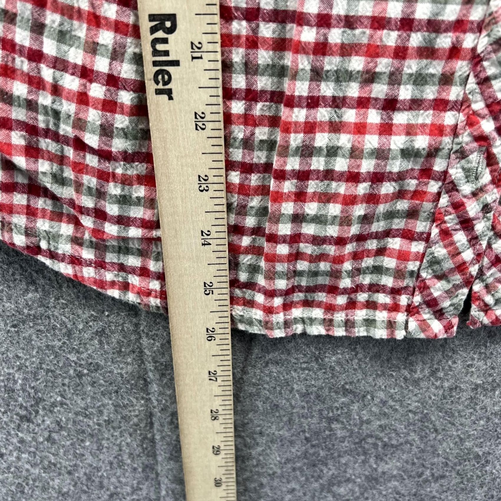 Vintage Columbia Shirt Women Large Red Casual Button Down Preppy Cotton Check Plaid Size L / US 10 / IT 46 - 6 Thumbnail