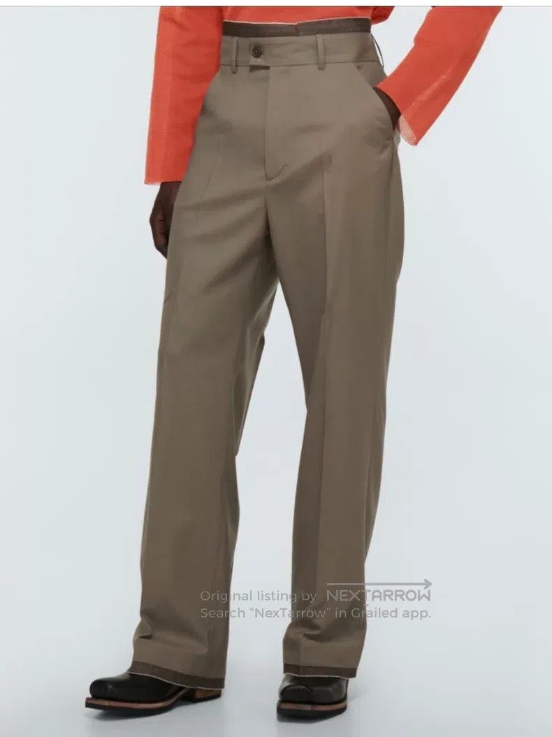 Our Legacy Olive Overdyed Tweed Drape Trousers | Grailed