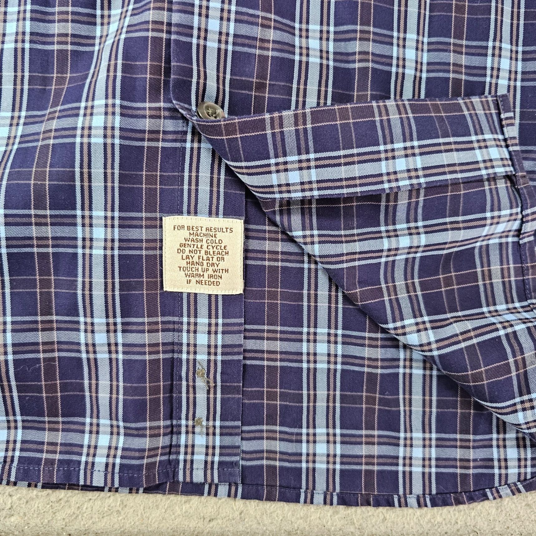 Peter Millar Peter Millar Shirt Mens Large Navy Check Button Down 100% Cotton Long Sleeve Size US L / EU 52-54 / 3 - 6 Thumbnail