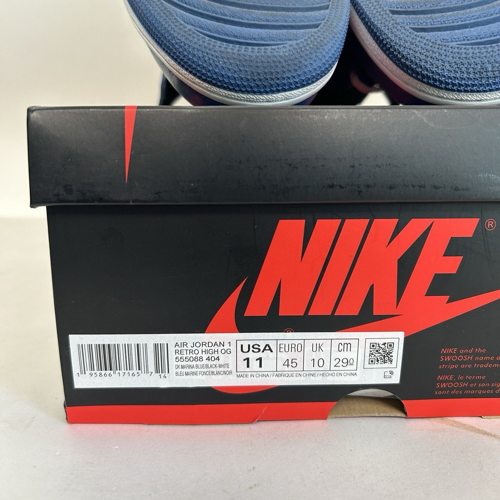 Nike Nike Air Jordan 1 Retro High OG “Dark Marina Blue” Size US 11 / EU 44 - 8 Thumbnail