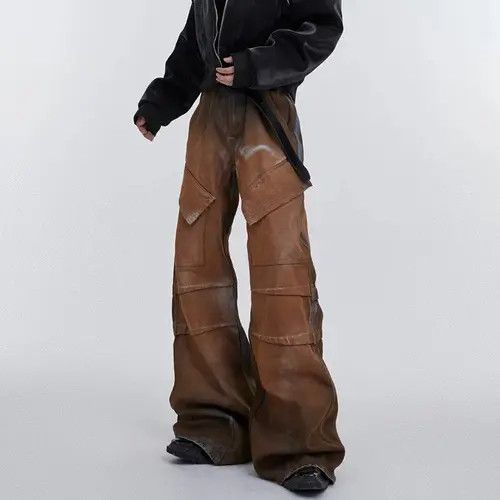 Other Baggy Jeans Wide Leg Denim Pants Waste Soild Retro Tie Dyed Size US 32 / EU 48 - 2 Thumbnail