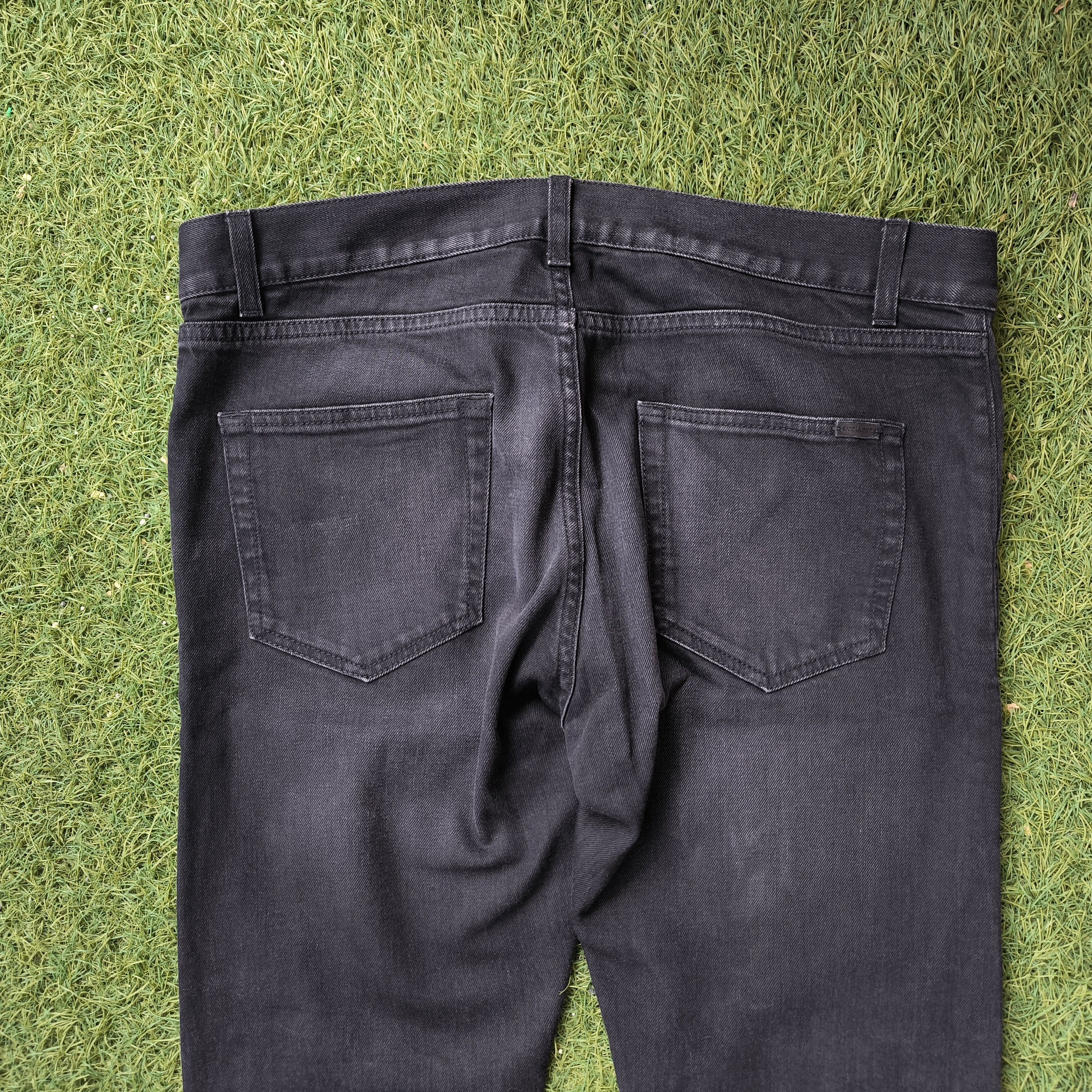 Saint Laurent Paris Saint Laurent D02 Black Slim Jeans Raw Hem Size 33 Fits 36 Size US 33 - 10 Thumbnail