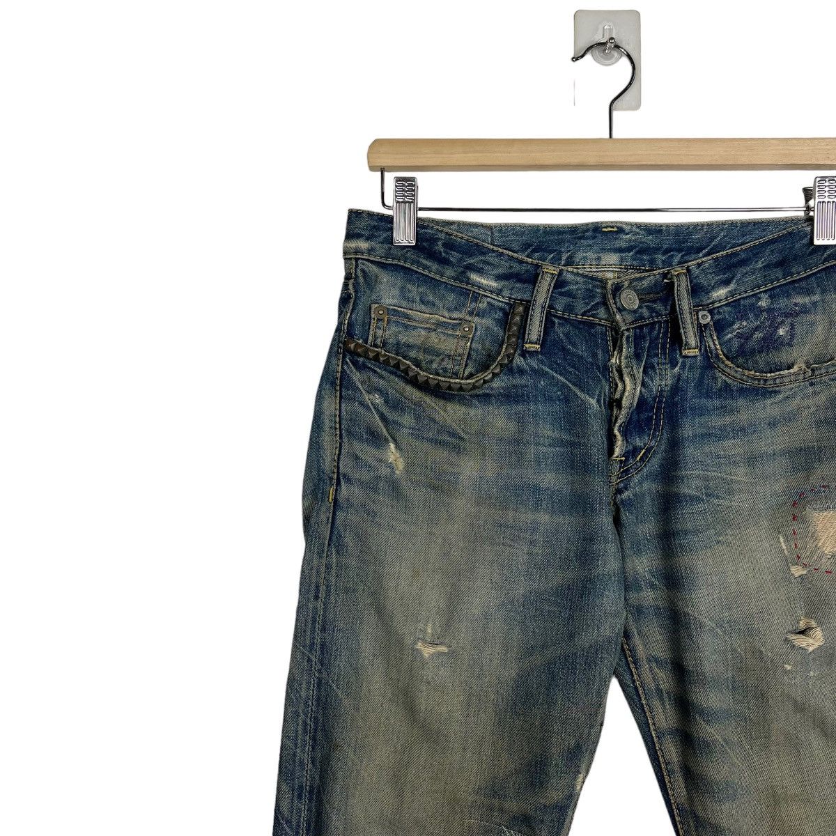 Hysteric Glamour 🔥 VINTAGE HYSTERIC GLAMOUR BROKEN DYED DISTRESSED SLIM FIT Size US 29 - 6 Thumbnail